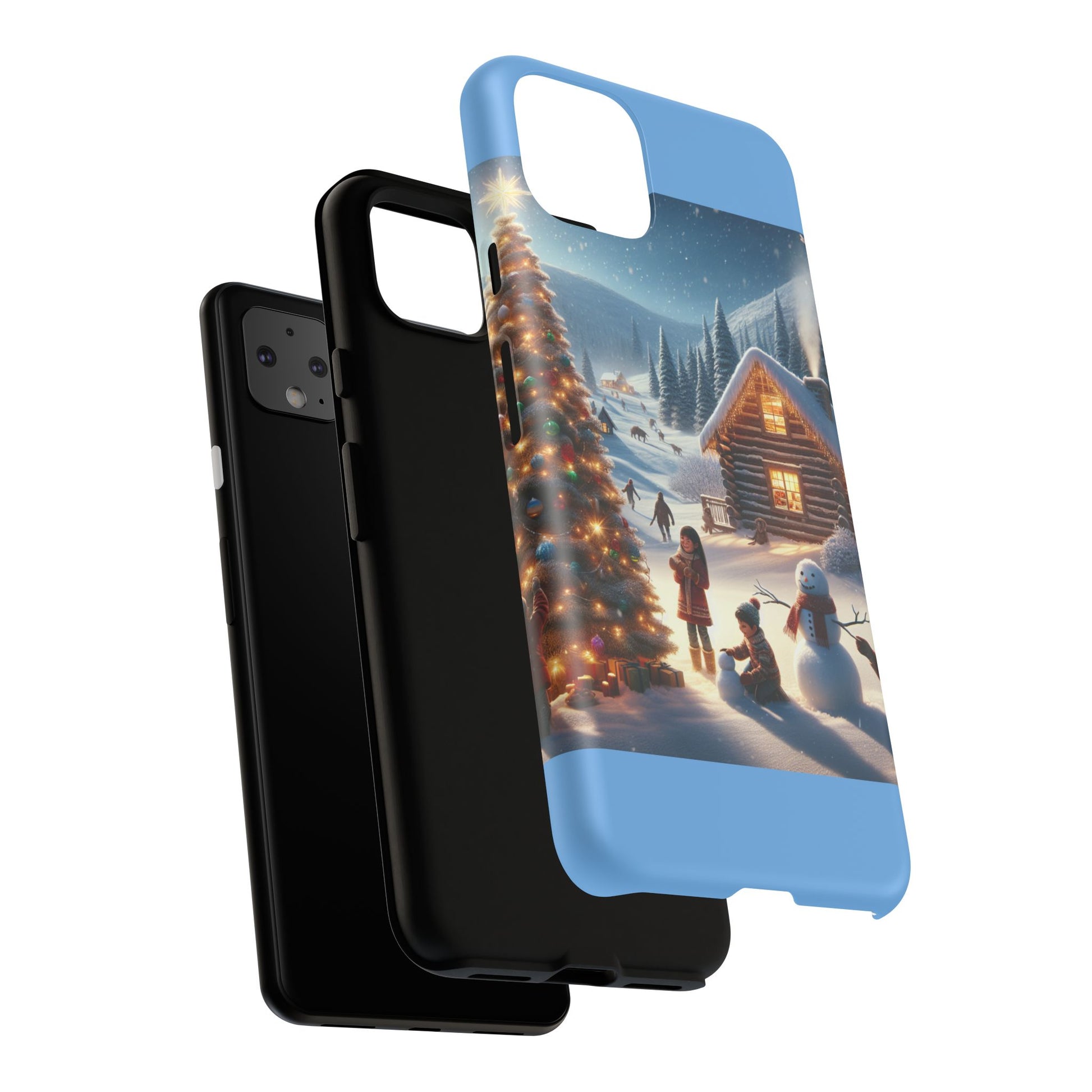 Winter Wonderland Phone Case, Holiday Gift for Him/Her, Cute Christmas Phone Cover, Unique Winter Scene Case, Festive Tech Accessories