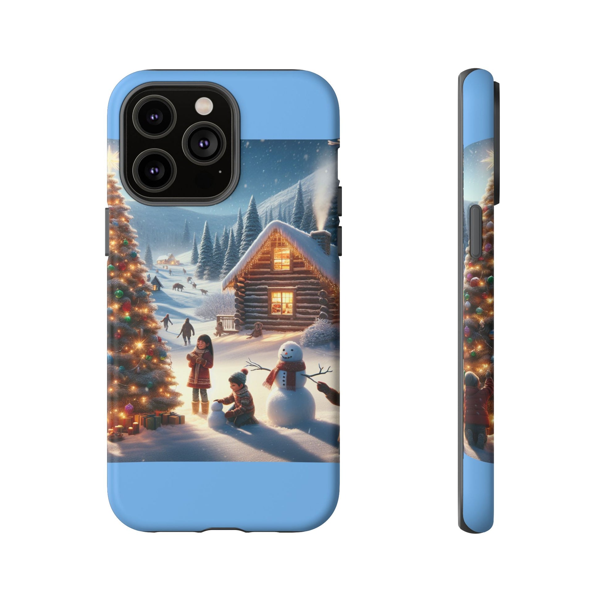 Winter Wonderland Phone Case, Holiday Gift for Him/Her, Cute Christmas Phone Cover, Unique Winter Scene Case, Festive Tech Accessories