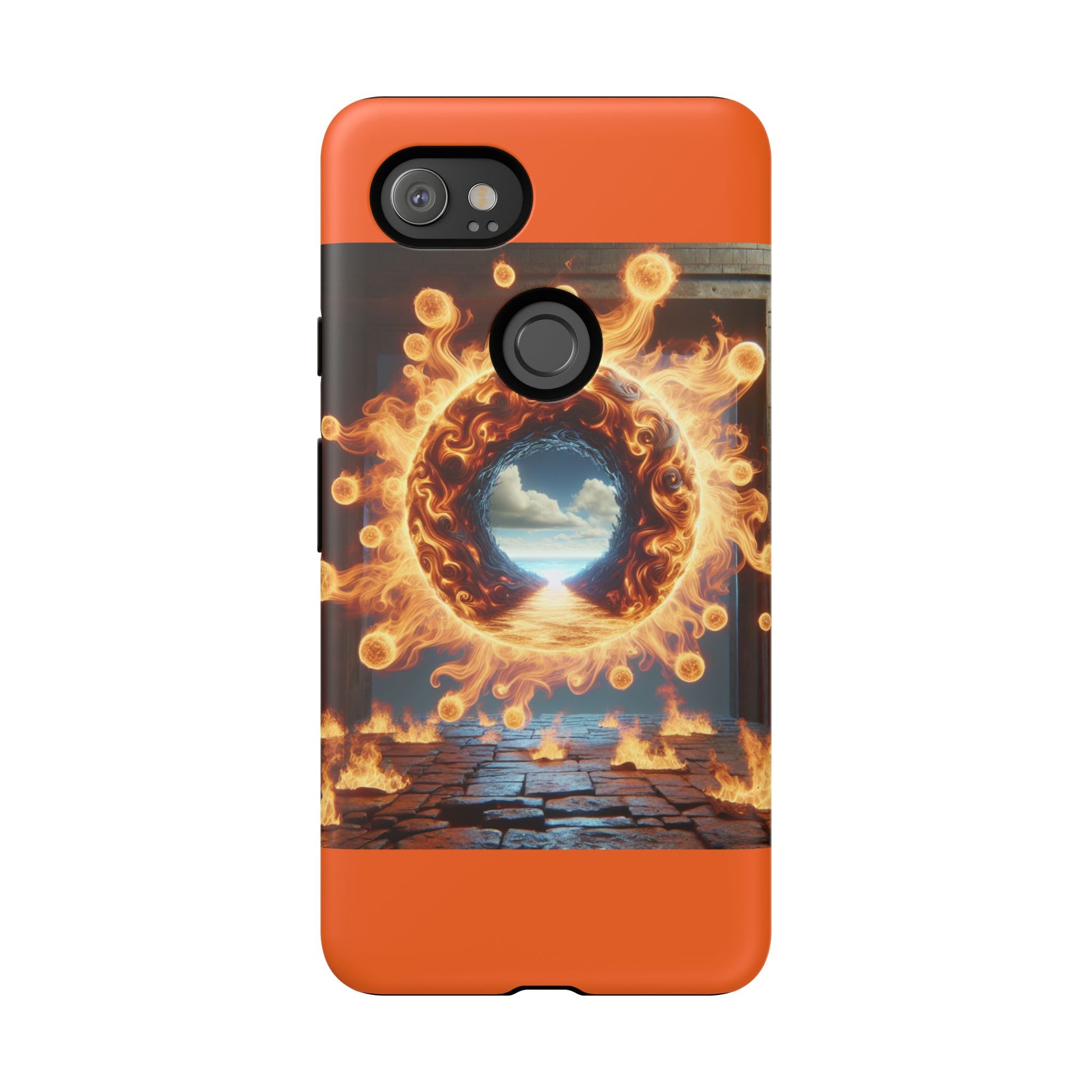 Vibrant Phone Case, Tough Cases for Gamers, Fire Element Phone Cover, Unique Protector, Game Lover Gifts