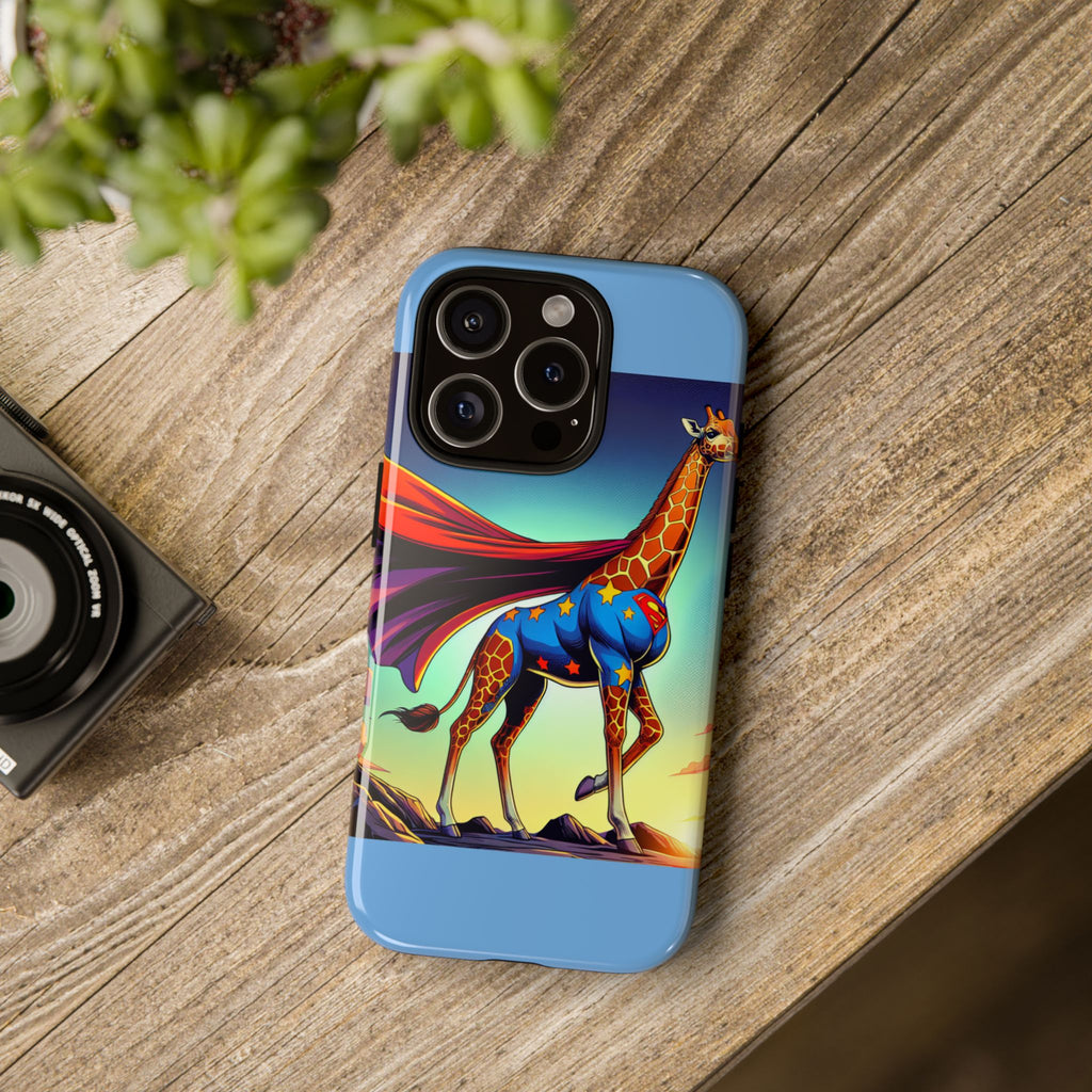 Superhero Giraffe Phone Case | Tough Cases, Unique Gifts, Animal Lover Accessories, Fun Tech Protectors, Cute Phone Covers, Birthday Gift