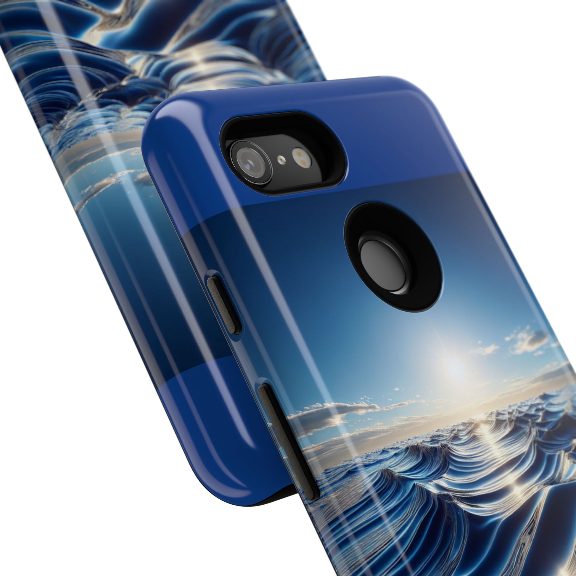 Ocean Wave Phone Case, Tough Phone Cover, Stylish Cell Case, Gift for Beach Lovers, Customizable Phone Accessory