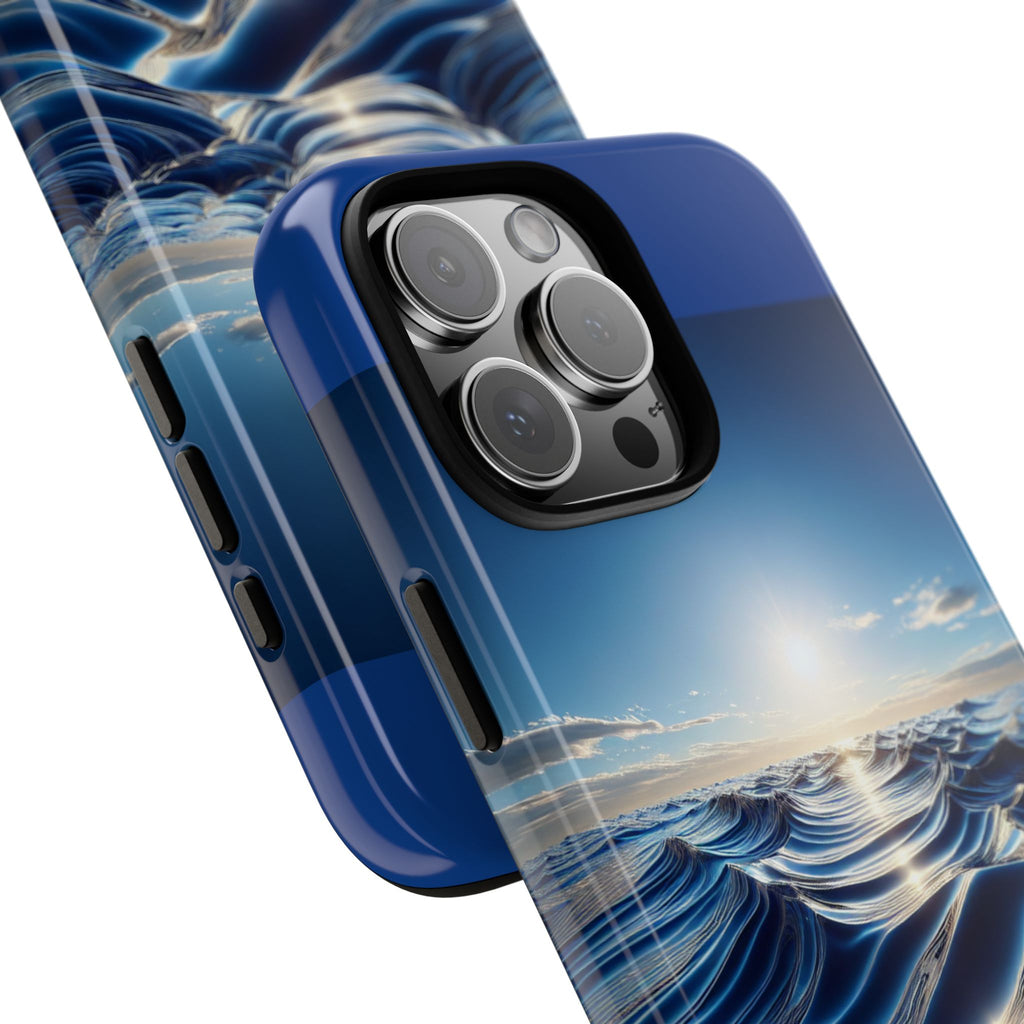 Ocean Wave Phone Case, Tough Phone Cover, Stylish Cell Case, Gift for Beach Lovers, Customizable Phone Accessory