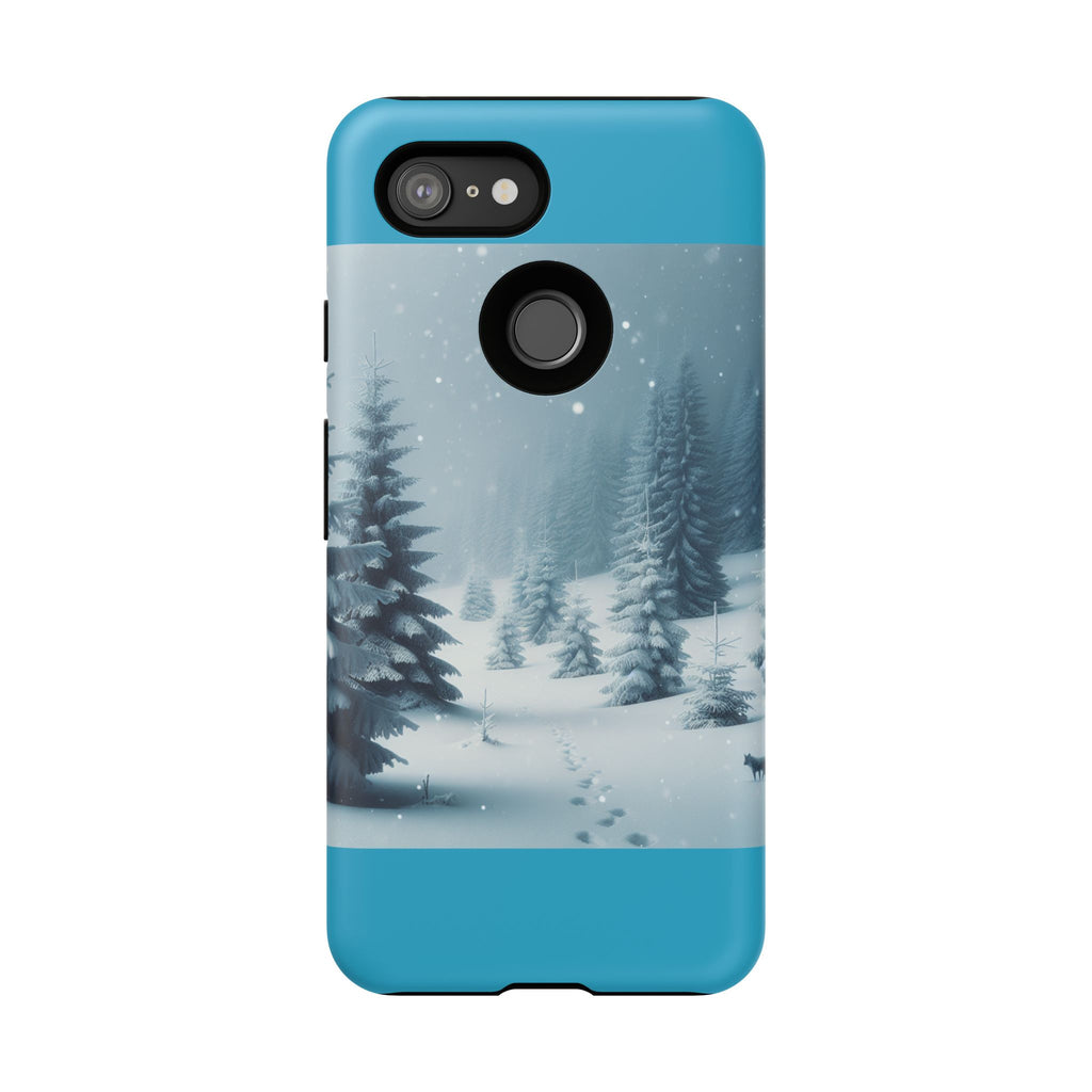 Winter Forest Phone Case, Tough Cases for iPhone, Snowy Landscape Design, Nature Lover Gift, Holiday Accessories