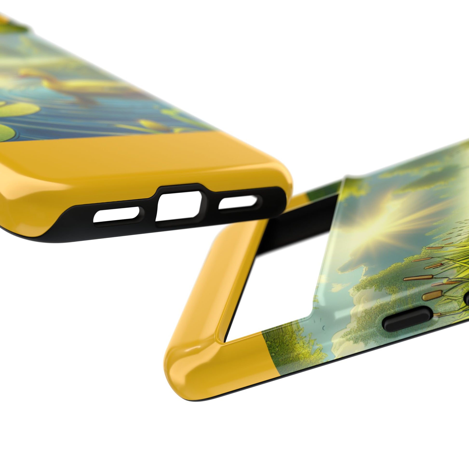 Beautiful Duck Pond Phone Case, Nature Lover Gift, Tough Case, Springtime Accessory, Eco-Friendly Phone Cover, Vibrant Artwork