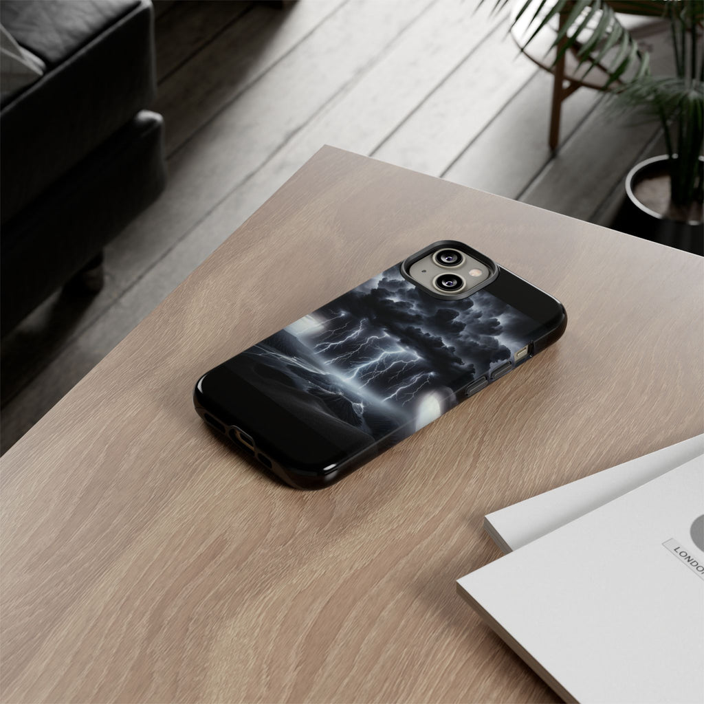 Tough Cases for the Bold: Stormy Thunder Phone Case, Lightning Protection, Durable Cover for Adventurers, Unique Gift for Nature [...]