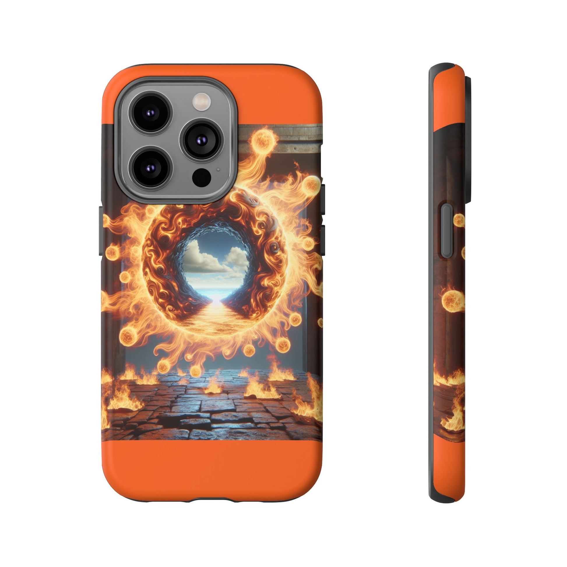Vibrant Phone Case, Tough Cases for Gamers, Fire Element Phone Cover, Unique Protector, Game Lover Gifts