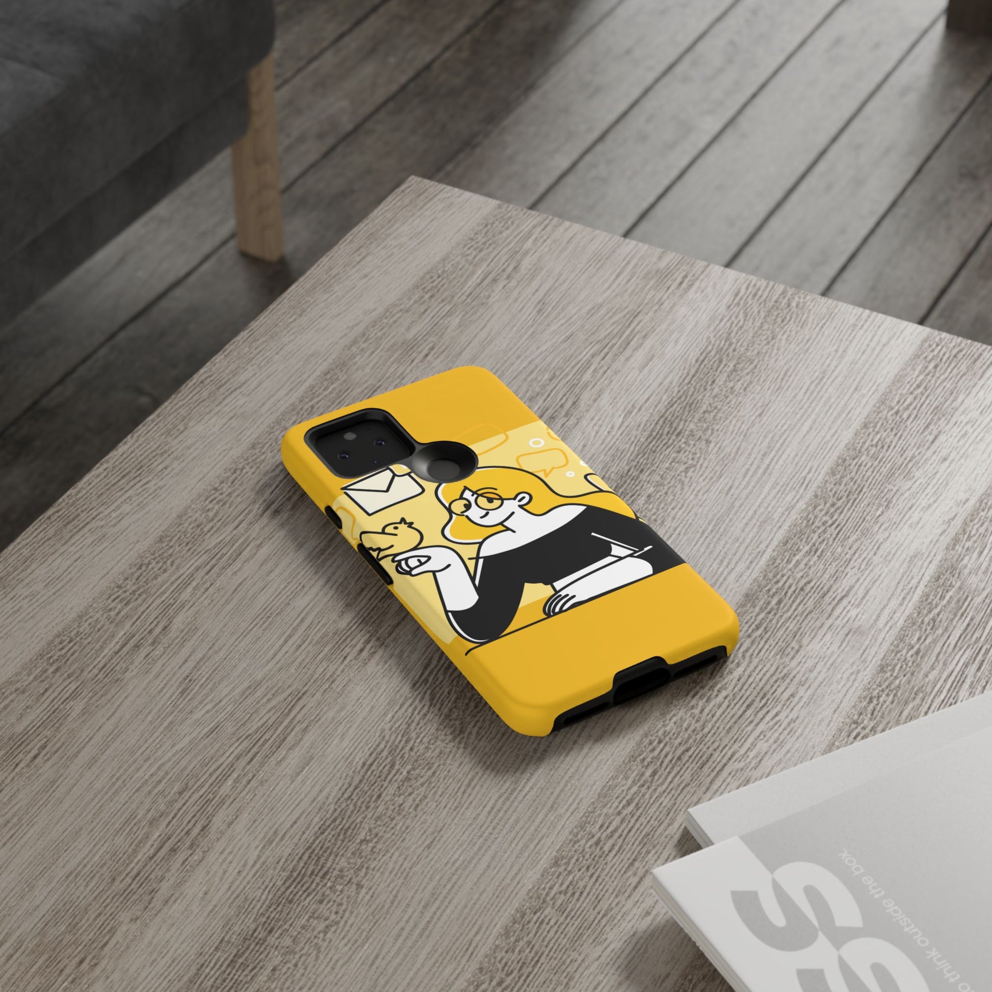 Chic Phone Case with Playful Design, Smartphone Cover, Unique Gift, Trendy Accessory, Eco-Friendly Case