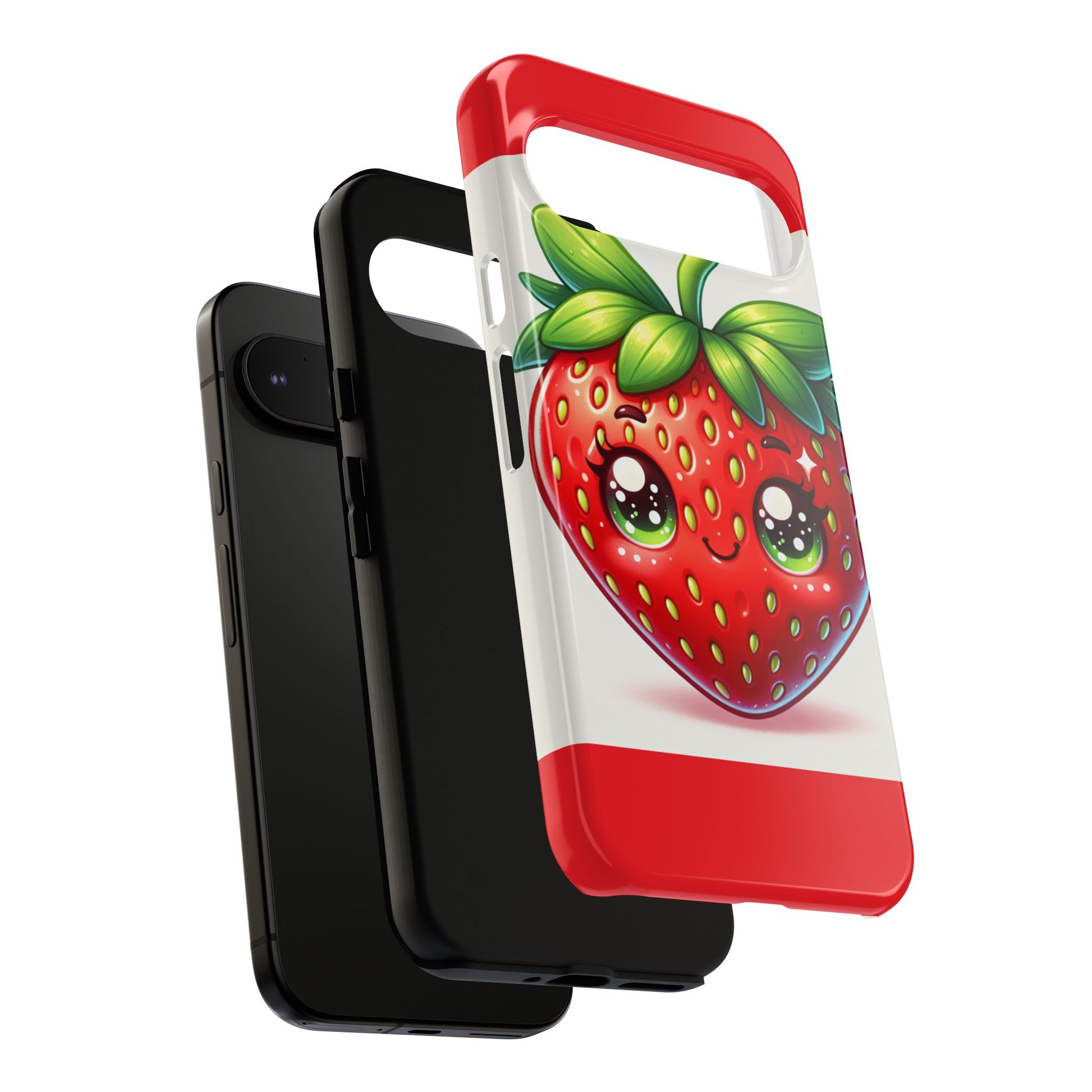 Cute Strawberry iPhone Case, Tough Phone Cases, Stylish Accessories, Fun Design for Kids and Adults, Perfect Gift for All Occasions