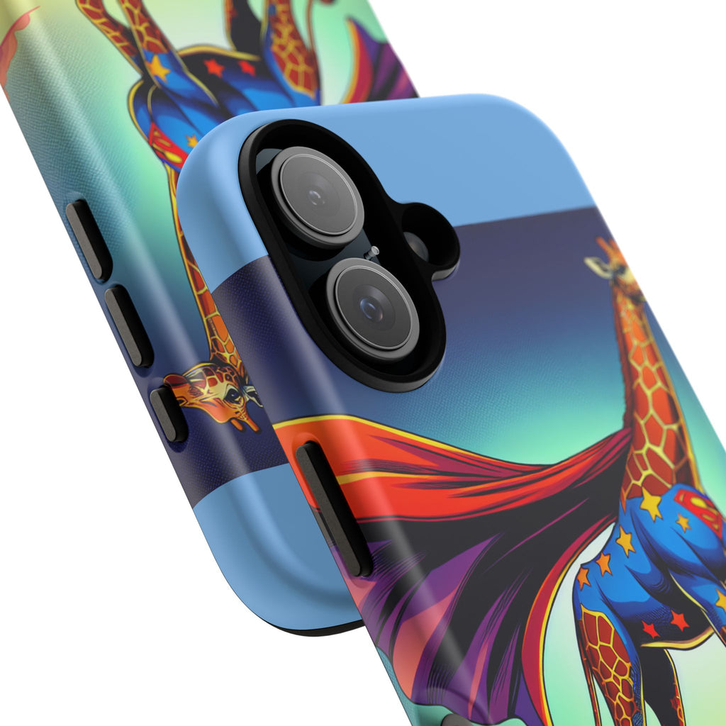 Superhero Giraffe Phone Case | Tough Cases, Unique Gifts, Animal Lover Accessories, Fun Tech Protectors, Cute Phone Covers, Birthday Gift