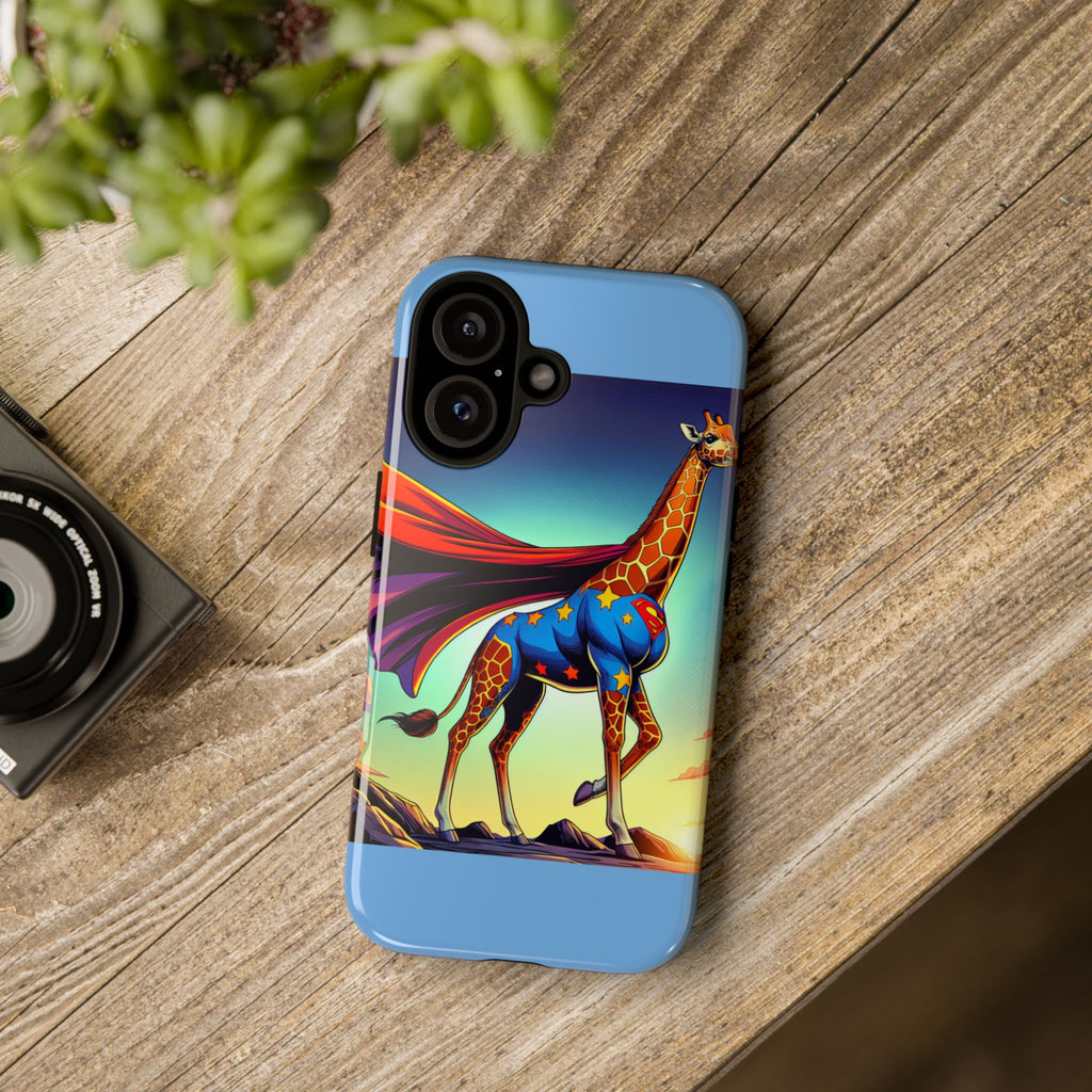 Superhero Giraffe Phone Case | Tough Cases, Unique Gifts, Animal Lover Accessories, Fun Tech Protectors, Cute Phone Covers, Birthday Gift