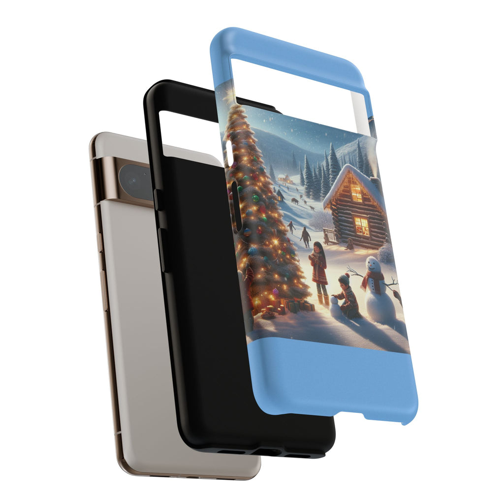 Winter Wonderland Phone Case, Holiday Gift for Him/Her, Cute Christmas Phone Cover, Unique Winter Scene Case, Festive Tech Accessories