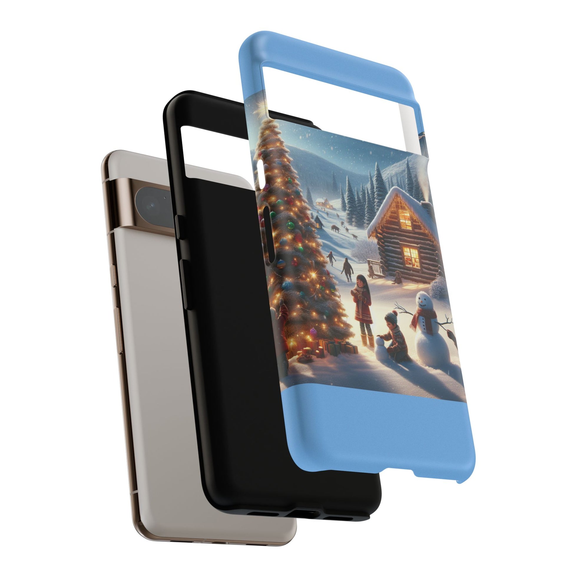 Winter Wonderland Phone Case, Holiday Gift for Him/Her, Cute Christmas Phone Cover, Unique Winter Scene Case, Festive Tech Accessories