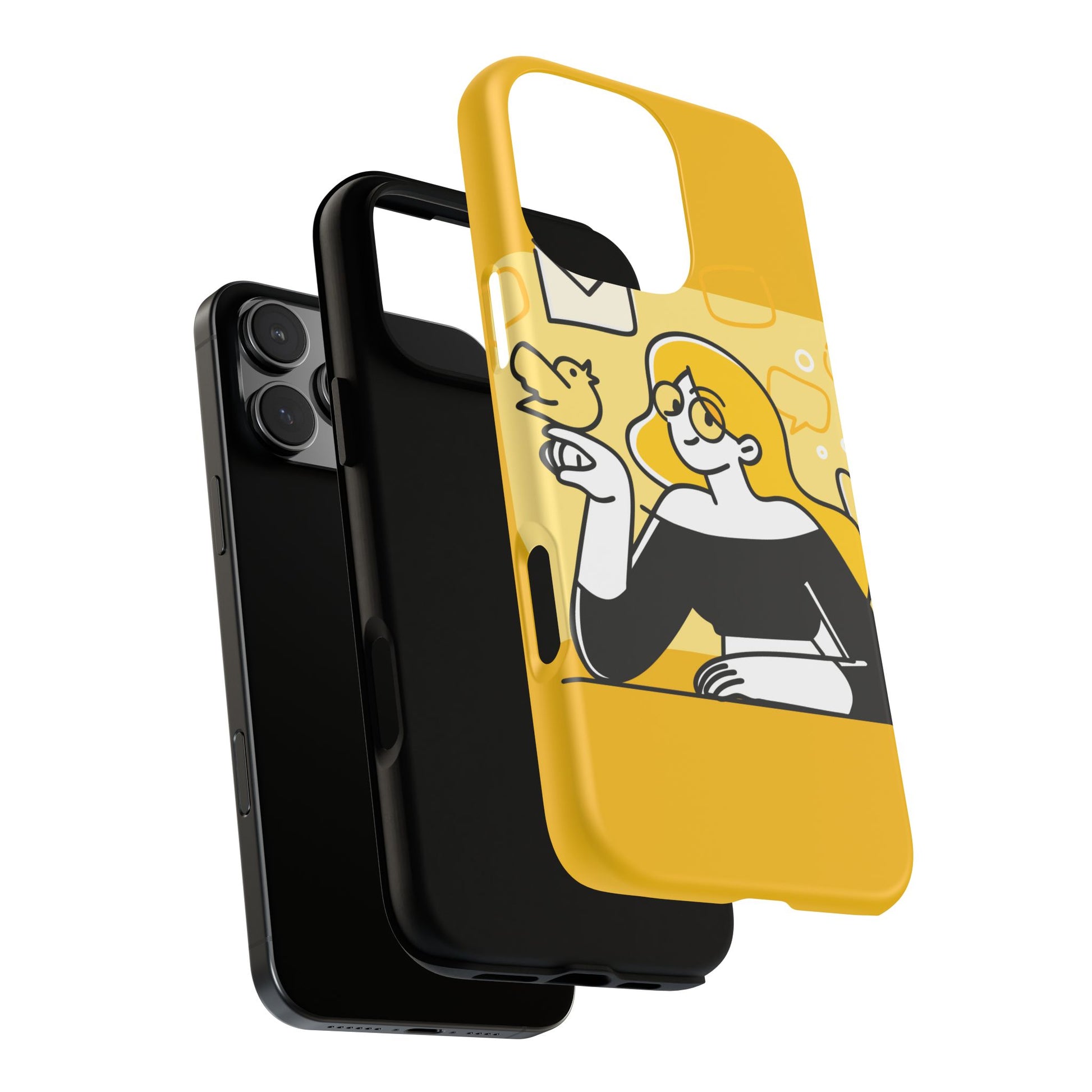 Chic Phone Case with Playful Design, Smartphone Cover, Unique Gift, Trendy Accessory, Eco-Friendly Case