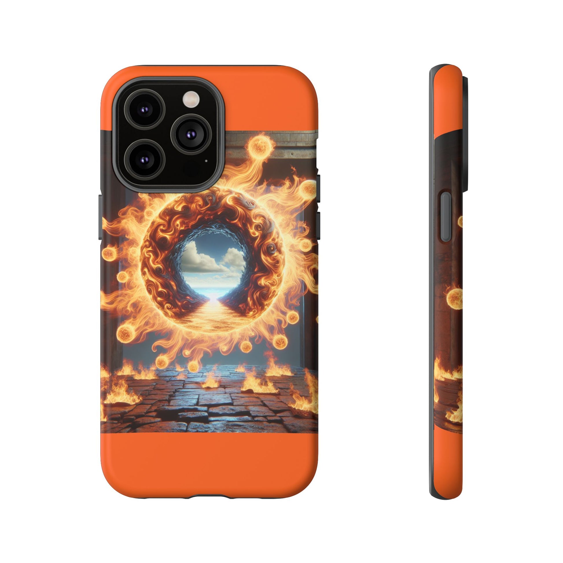 Vibrant Phone Case, Tough Cases for Gamers, Fire Element Phone Cover, Unique Protector, Game Lover Gifts