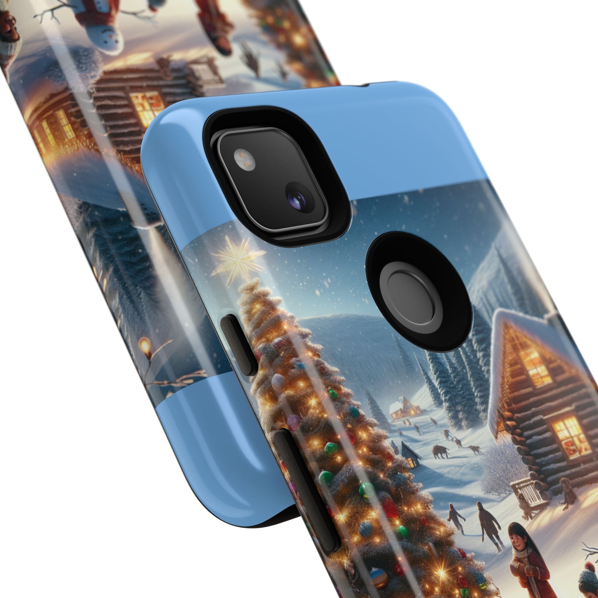 Winter Wonderland Phone Case, Holiday Gift for Him/Her, Cute Christmas Phone Cover, Unique Winter Scene Case, Festive Tech Accessories