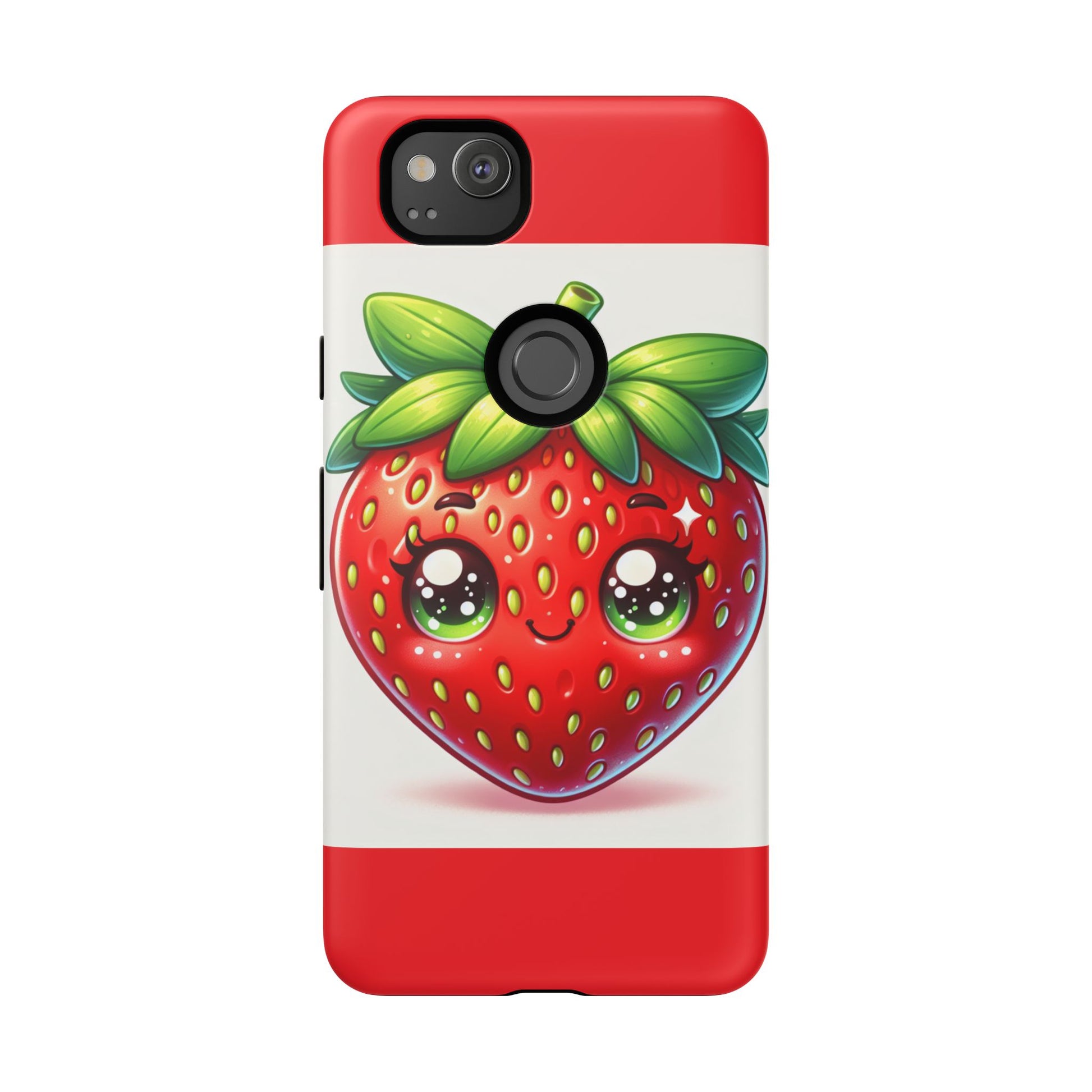 Cute Strawberry iPhone Case, Tough Phone Cases, Stylish Accessories, Fun Design for Kids and Adults, Perfect Gift for All Occasions