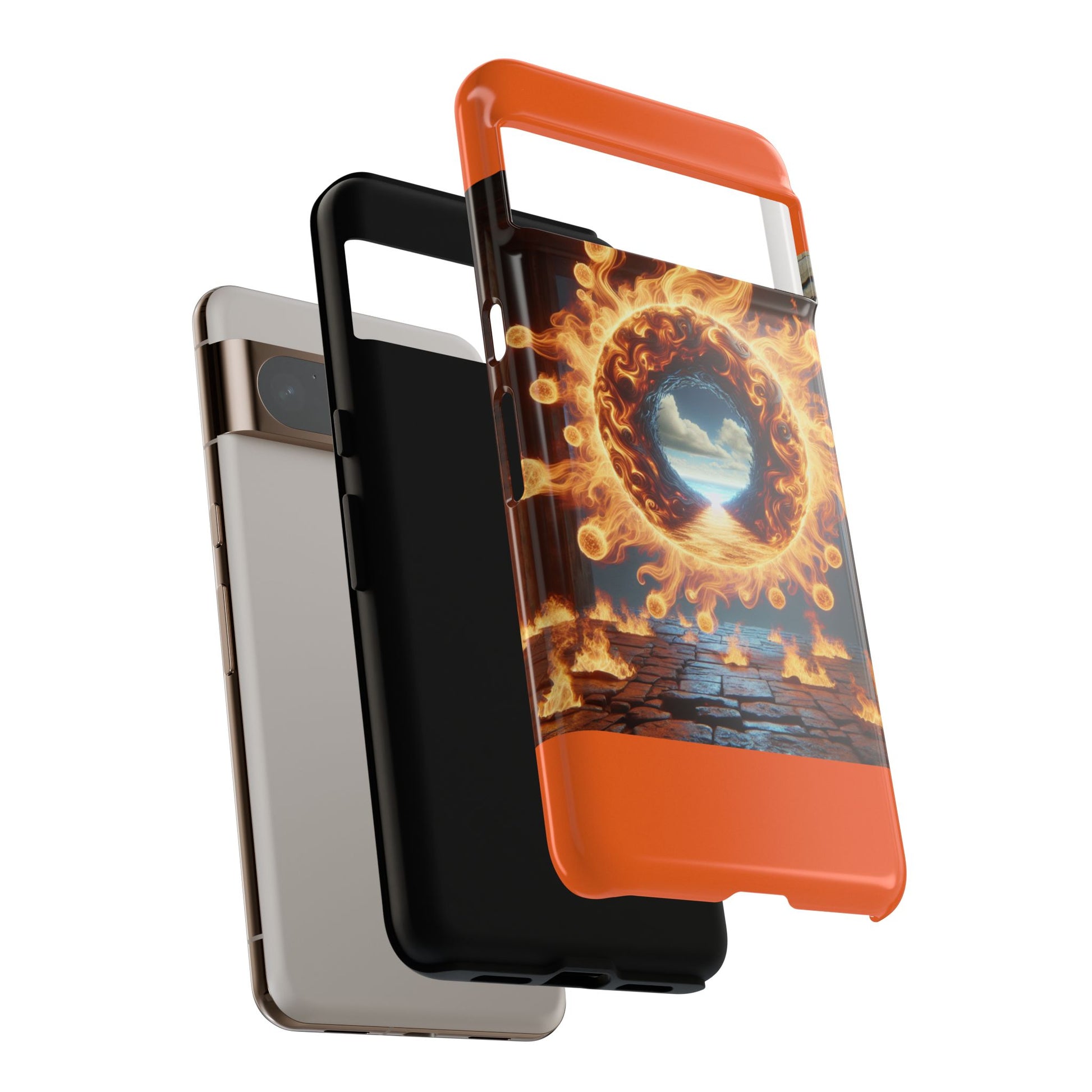 Vibrant Phone Case, Tough Cases for Gamers, Fire Element Phone Cover, Unique Protector, Game Lover Gifts
