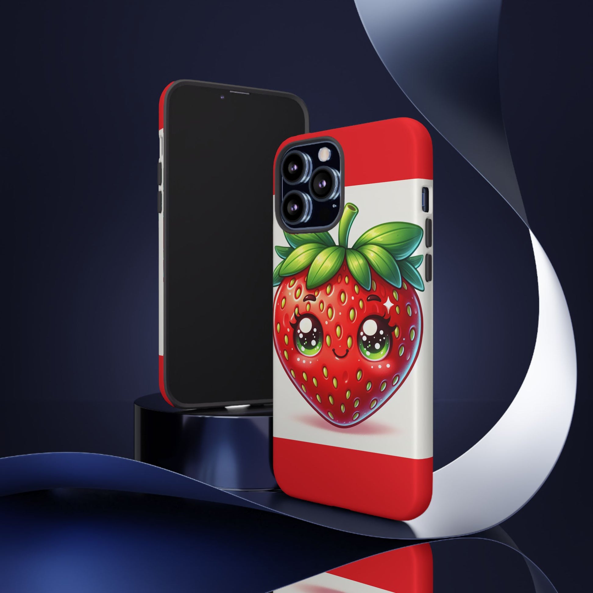 Cute Strawberry iPhone Case, Tough Phone Cases, Stylish Accessories, Fun Design for Kids and Adults, Perfect Gift for All Occasions