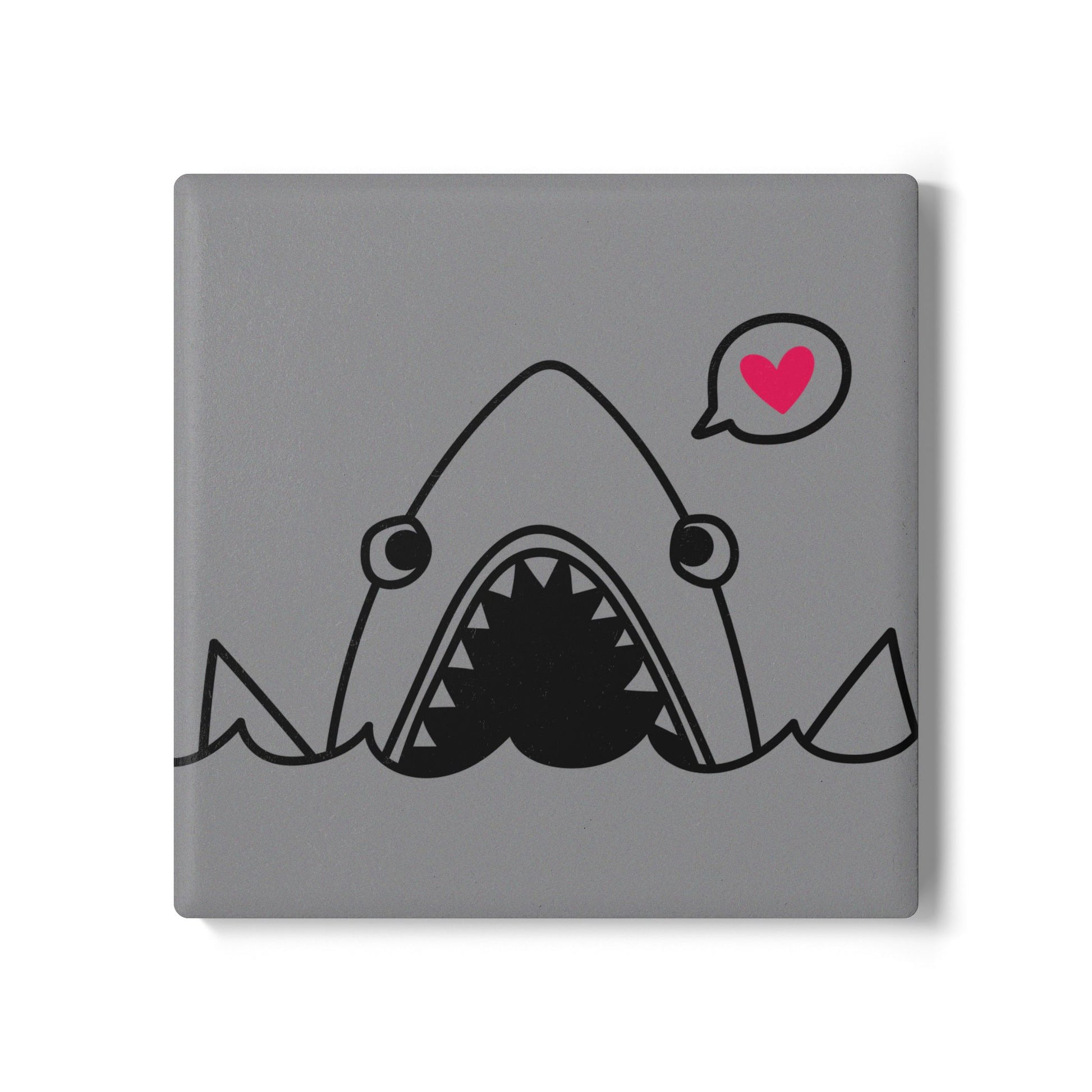 Playful Shark Ceramic Coaster Set, Fun Drink Coaster, Nautical Home Decor, Ocean Lover Gift, Beach Party Accessory