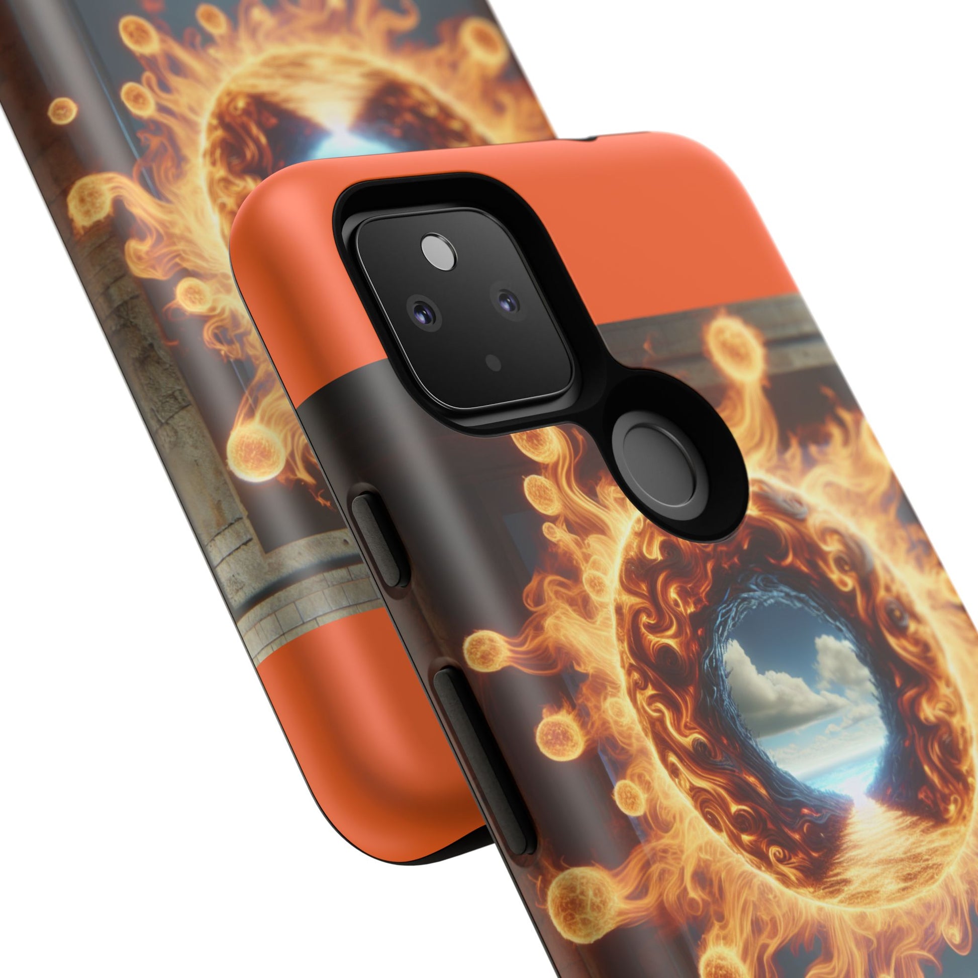 Vibrant Phone Case, Tough Cases for Gamers, Fire Element Phone Cover, Unique Protector, Game Lover Gifts
