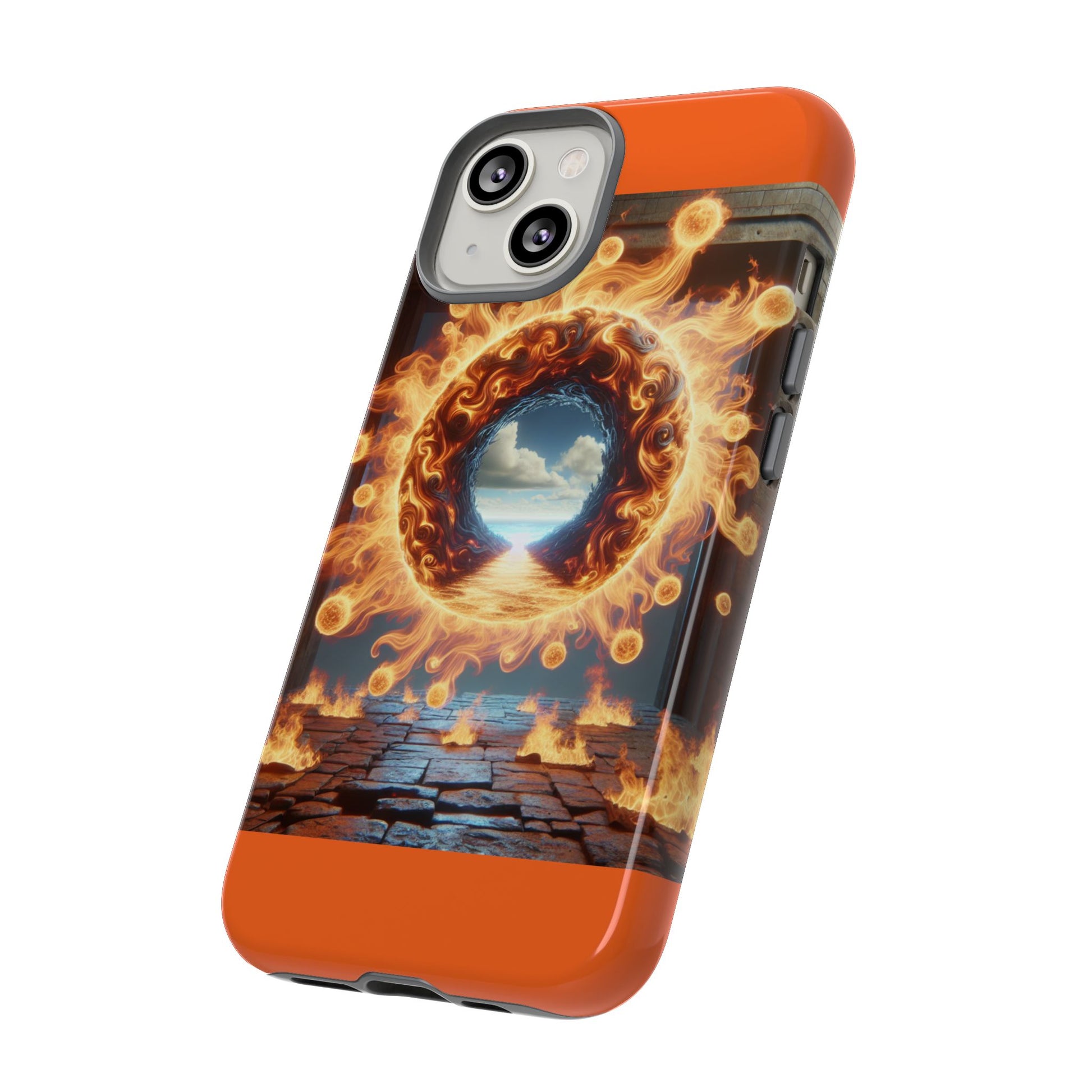 Vibrant Phone Case, Tough Cases for Gamers, Fire Element Phone Cover, Unique Protector, Game Lover Gifts