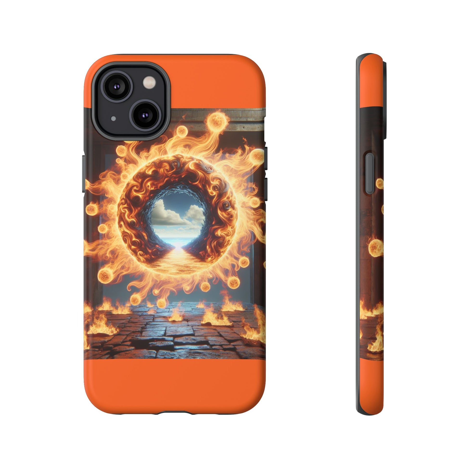 Vibrant Phone Case, Tough Cases for Gamers, Fire Element Phone Cover, Unique Protector, Game Lover Gifts