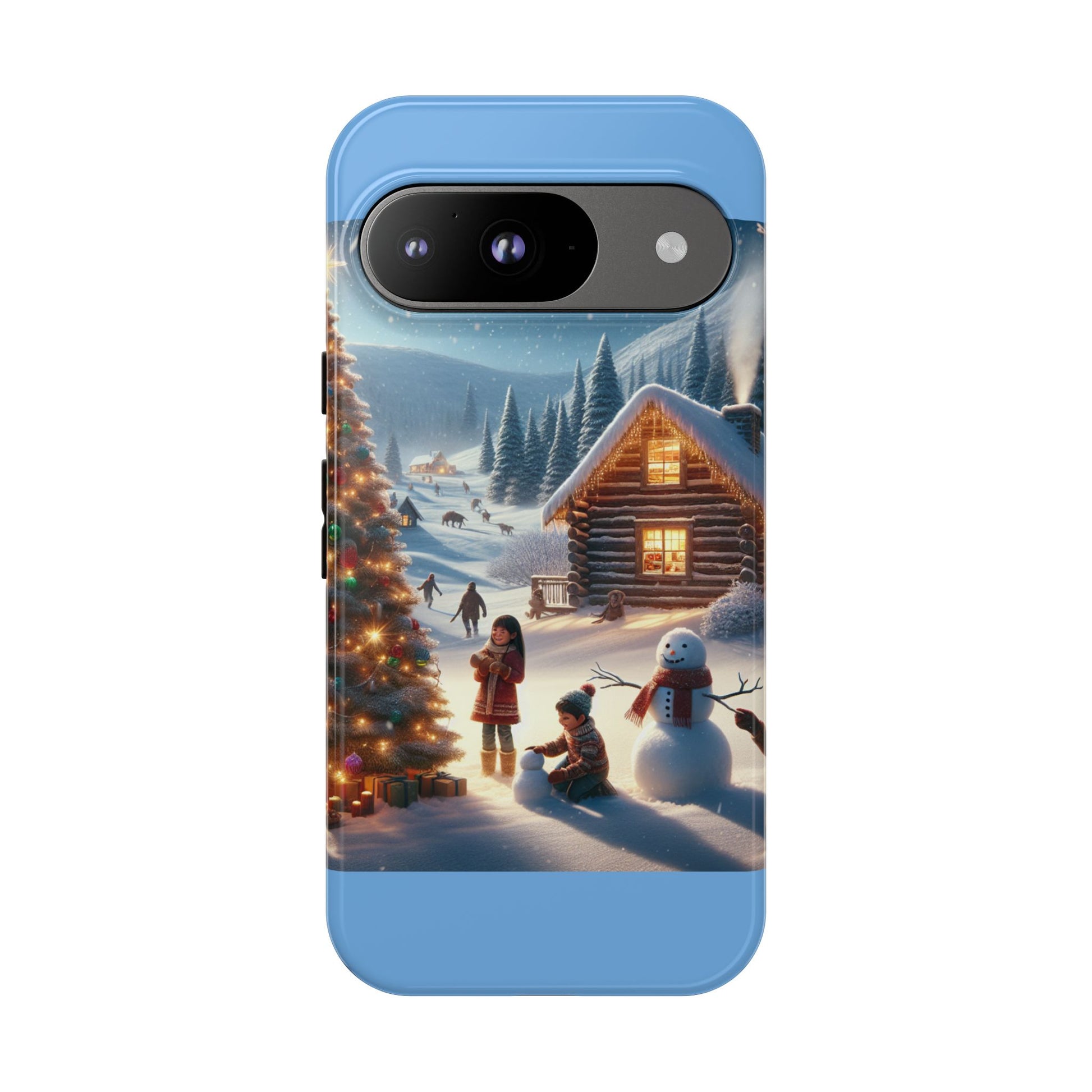 Winter Wonderland Phone Case, Holiday Gift for Him/Her, Cute Christmas Phone Cover, Unique Winter Scene Case, Festive Tech Accessories