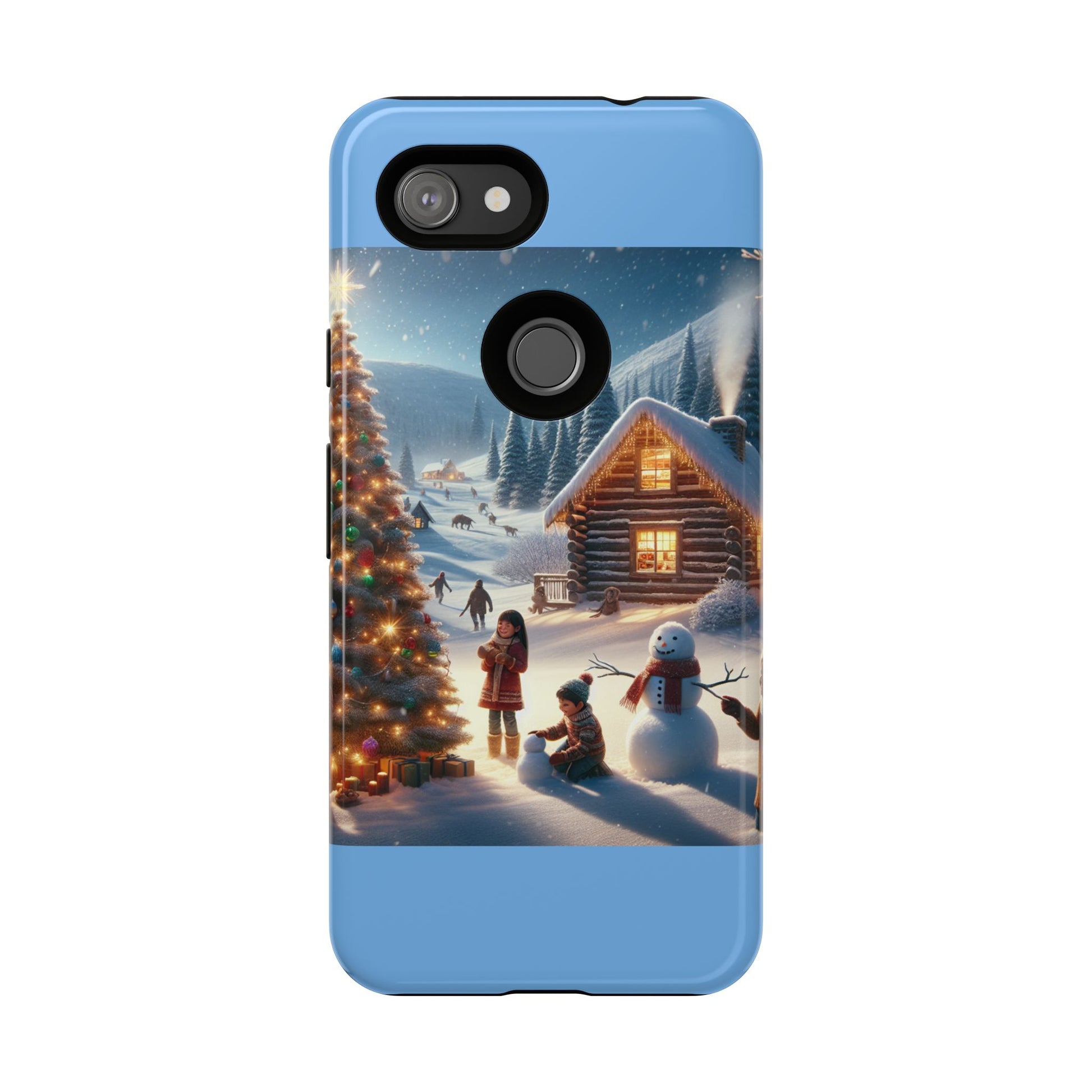 Winter Wonderland Phone Case, Holiday Gift for Him/Her, Cute Christmas Phone Cover, Unique Winter Scene Case, Festive Tech Accessories
