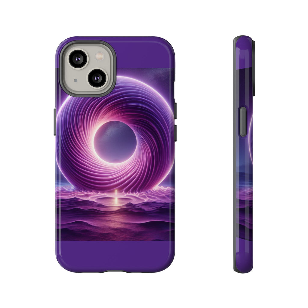 Colorful Phone Case with Swirling Design, Tough Phone Cover, Cosmic Phone Protector, Unique Gift for Tech Lovers, Stylish Smartphone Shell