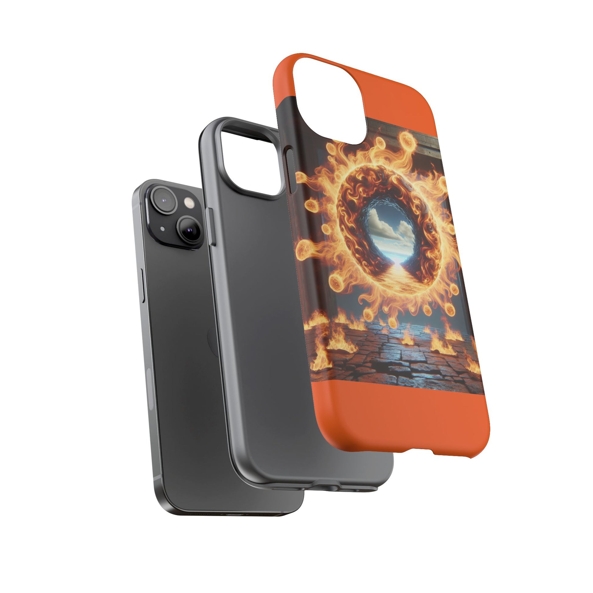 Vibrant Phone Case, Tough Cases for Gamers, Fire Element Phone Cover, Unique Protector, Game Lover Gifts