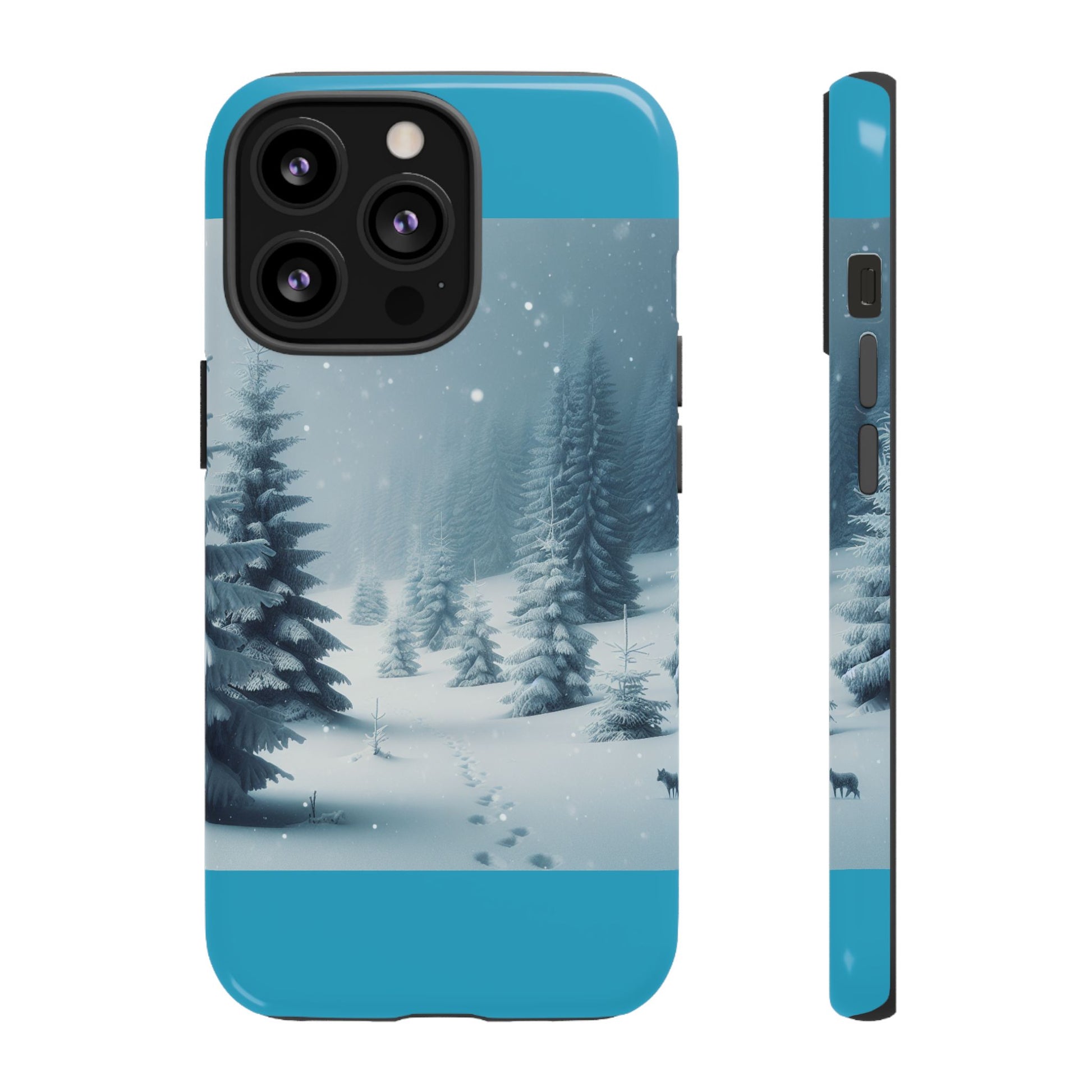 Winter Forest Phone Case, Tough Cases for iPhone, Snowy Landscape Design, Nature Lover Gift, Holiday Accessories