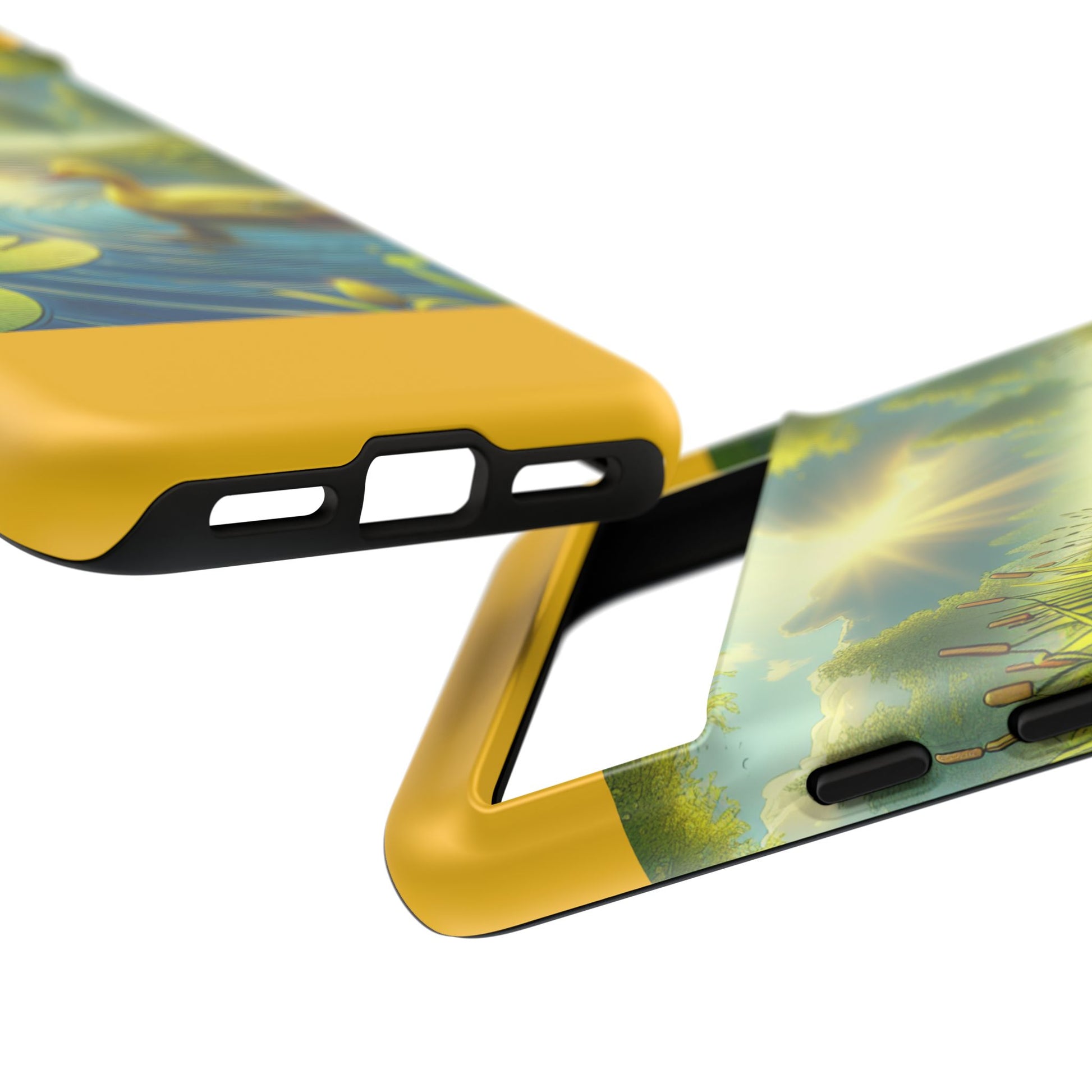 Beautiful Duck Pond Phone Case, Nature Lover Gift, Tough Case, Springtime Accessory, Eco-Friendly Phone Cover, Vibrant Artwork