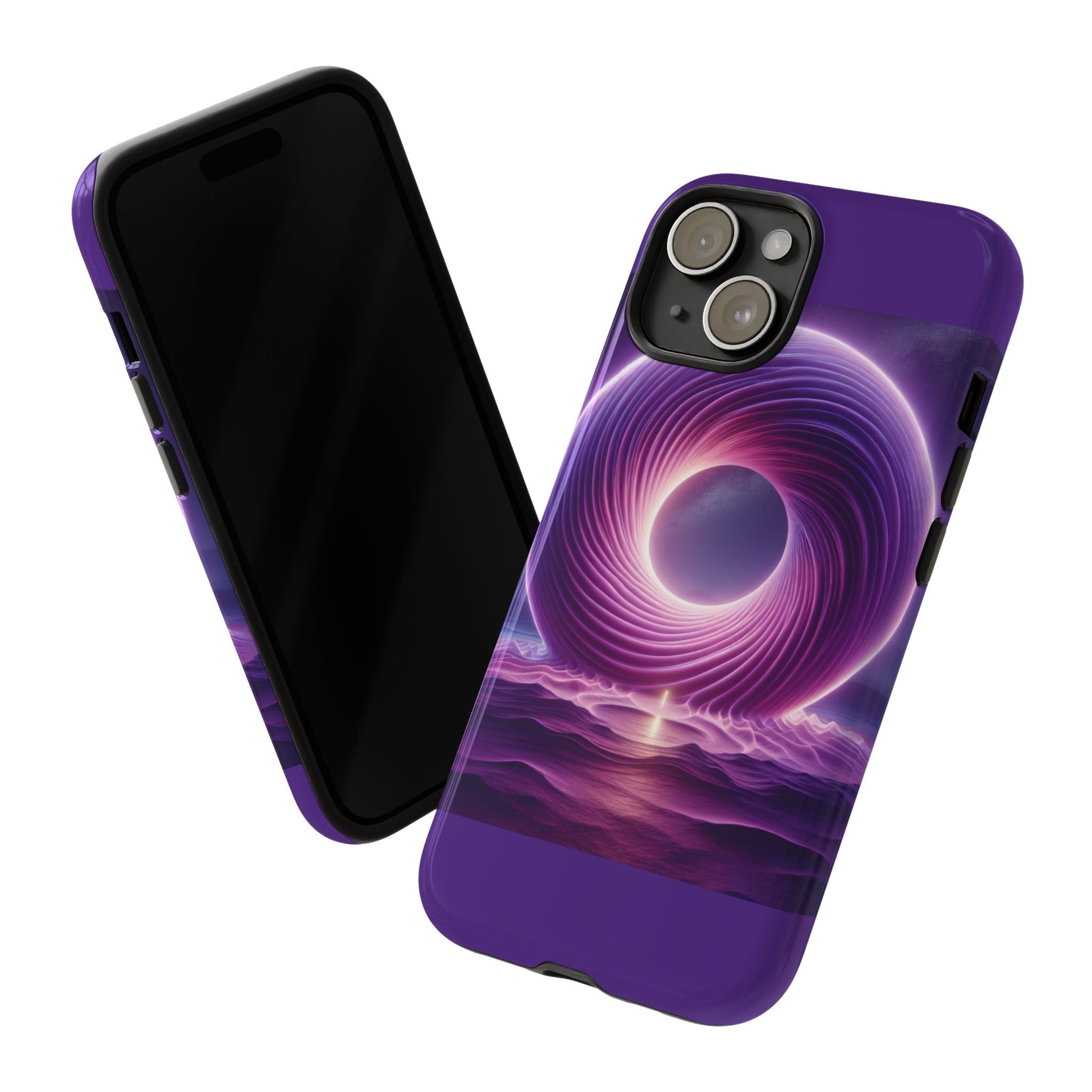 Colorful Phone Case with Swirling Design, Tough Phone Cover, Cosmic Phone Protector, Unique Gift for Tech Lovers, Stylish Smartphone Shell