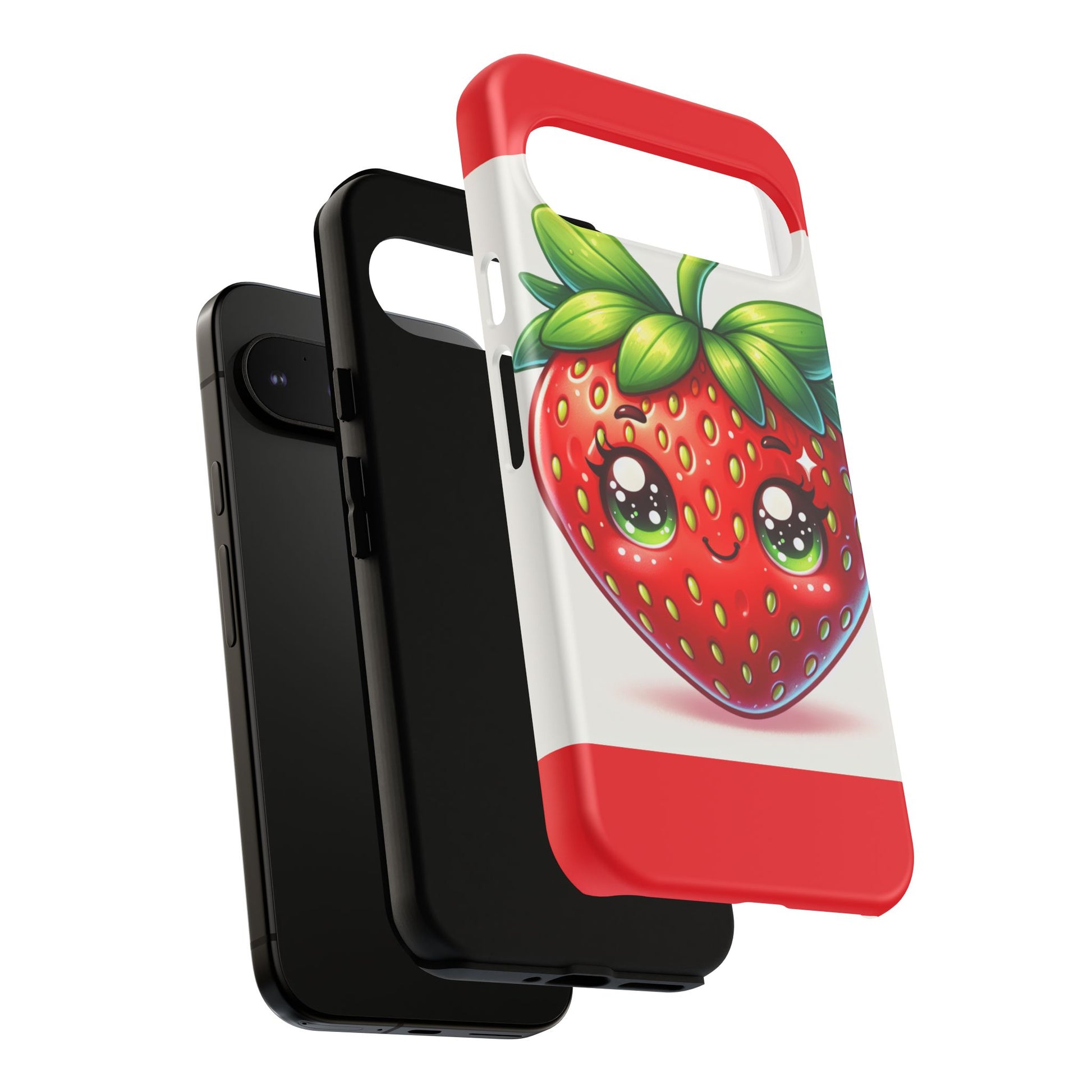 Cute Strawberry iPhone Case, Tough Phone Cases, Stylish Accessories, Fun Design for Kids and Adults, Perfect Gift for All Occasions