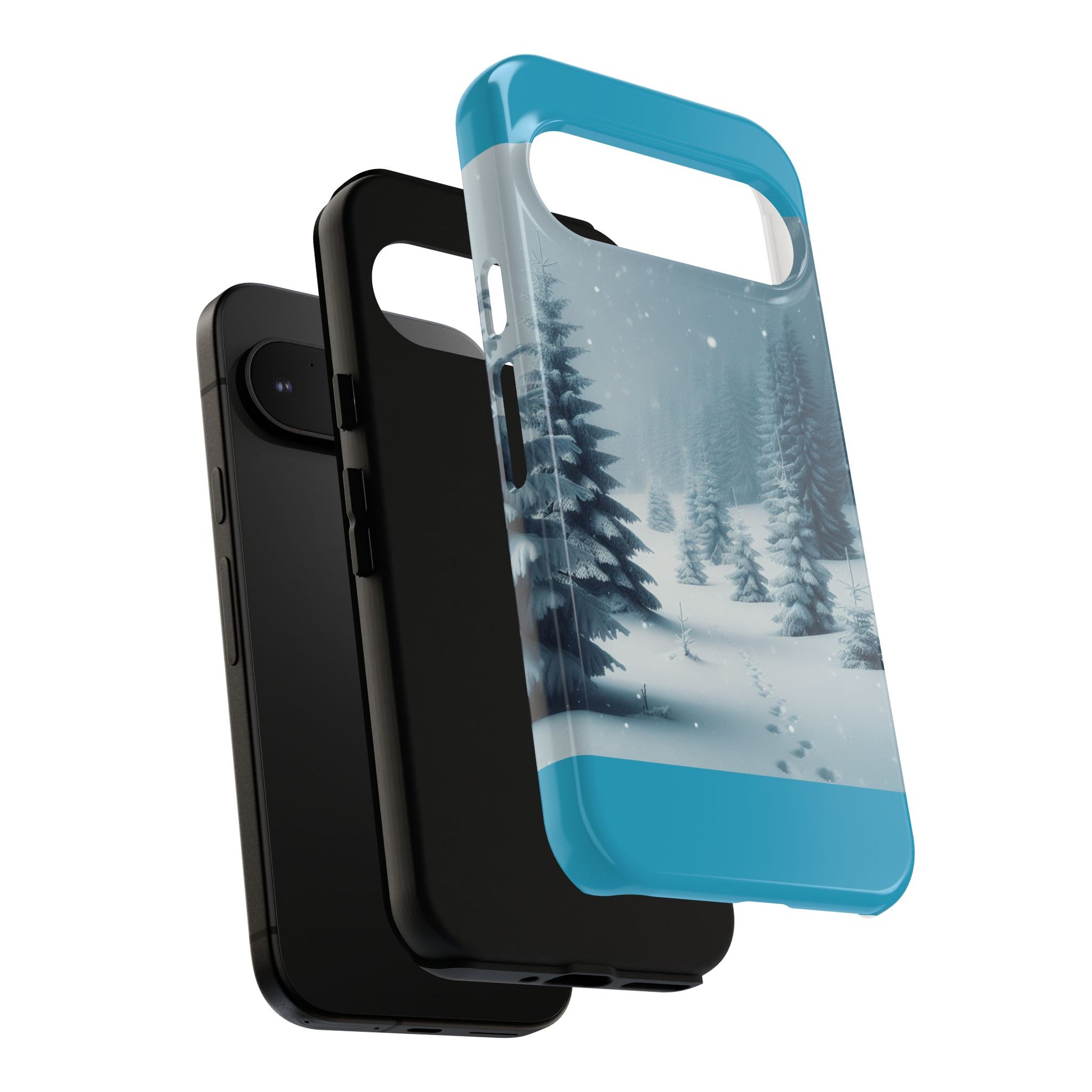 Winter Forest Phone Case, Tough Cases for iPhone, Snowy Landscape Design, Nature Lover Gift, Holiday Accessories