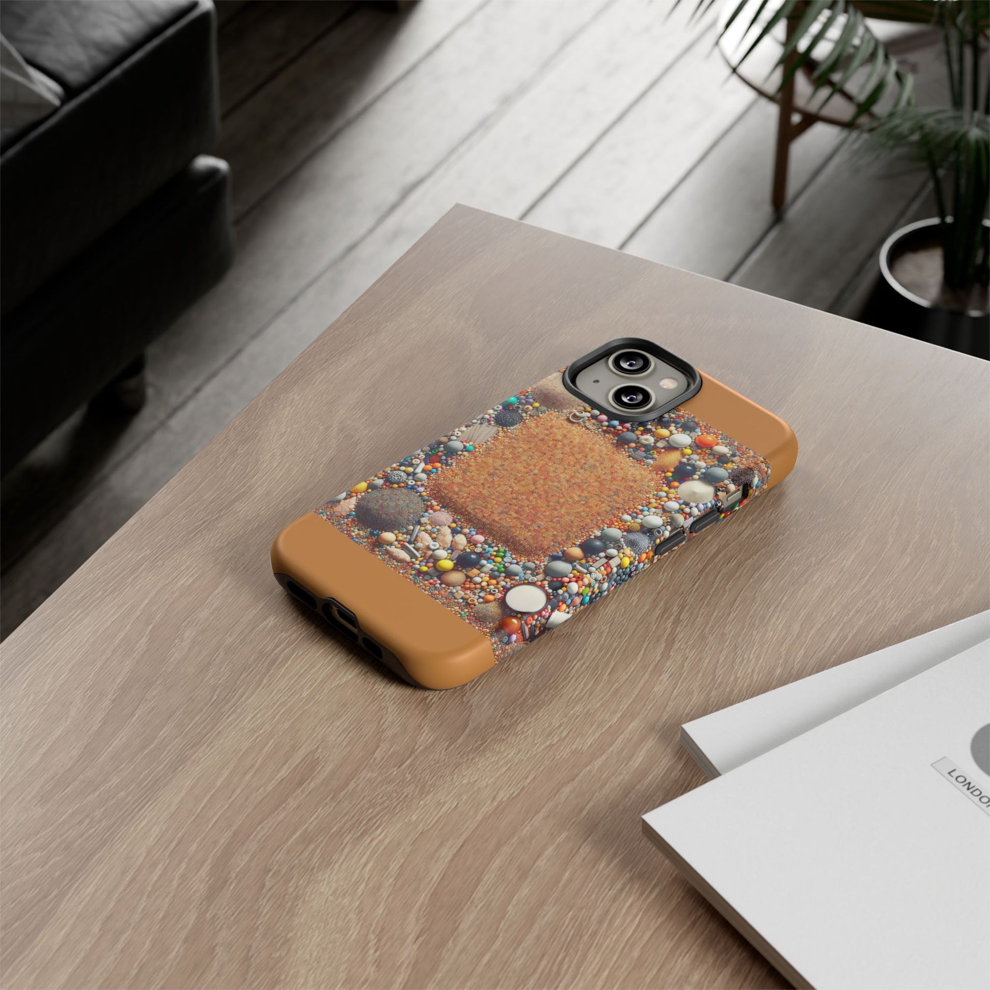 Colorful Phone Case with Unique Texture, Tough Case, Phone Accessory, Trendy Design, Gift for Tech Lovers, Durable Protection