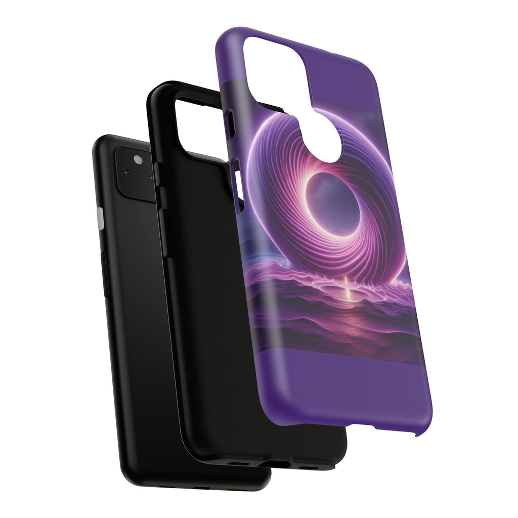 Colorful Phone Case with Swirling Design, Tough Phone Cover, Cosmic Phone Protector, Unique Gift for Tech Lovers, Stylish Smartphone Shell