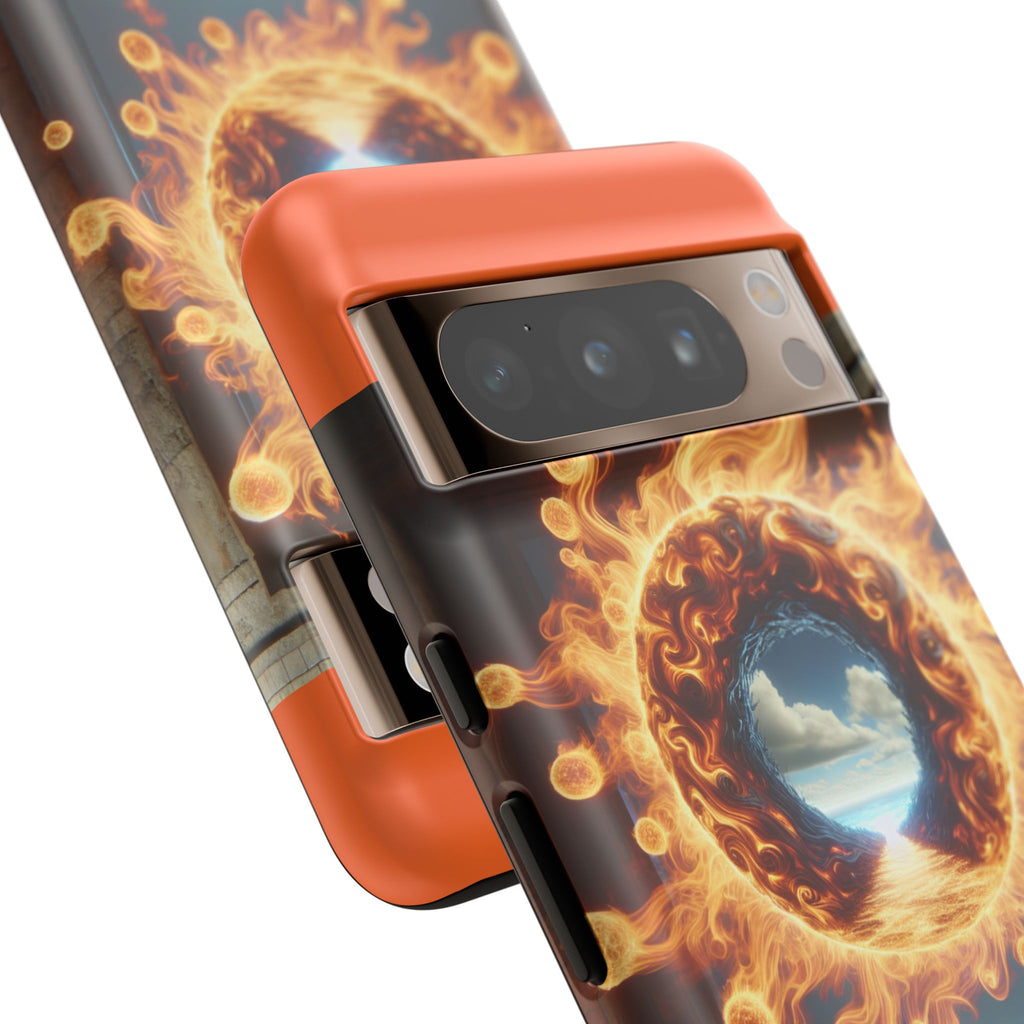 Vibrant Phone Case, Tough Cases for Gamers, Fire Element Phone Cover, Unique Protector, Game Lover Gifts