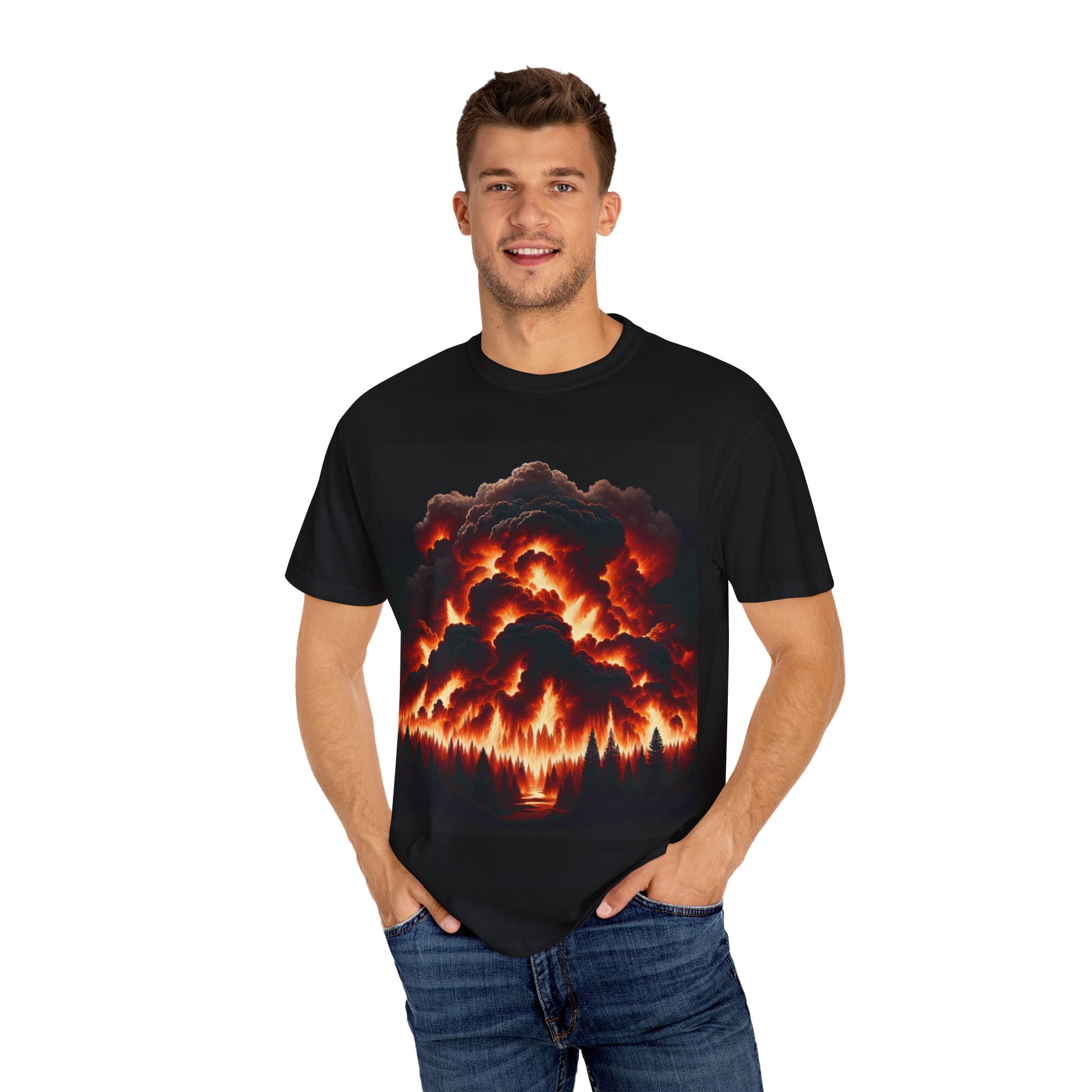 Vibrant Nature-Inspired T-Shirt, Artistic Tee, Casual Wear, Gift for Nature Lovers, Eco-Friendly Apparel