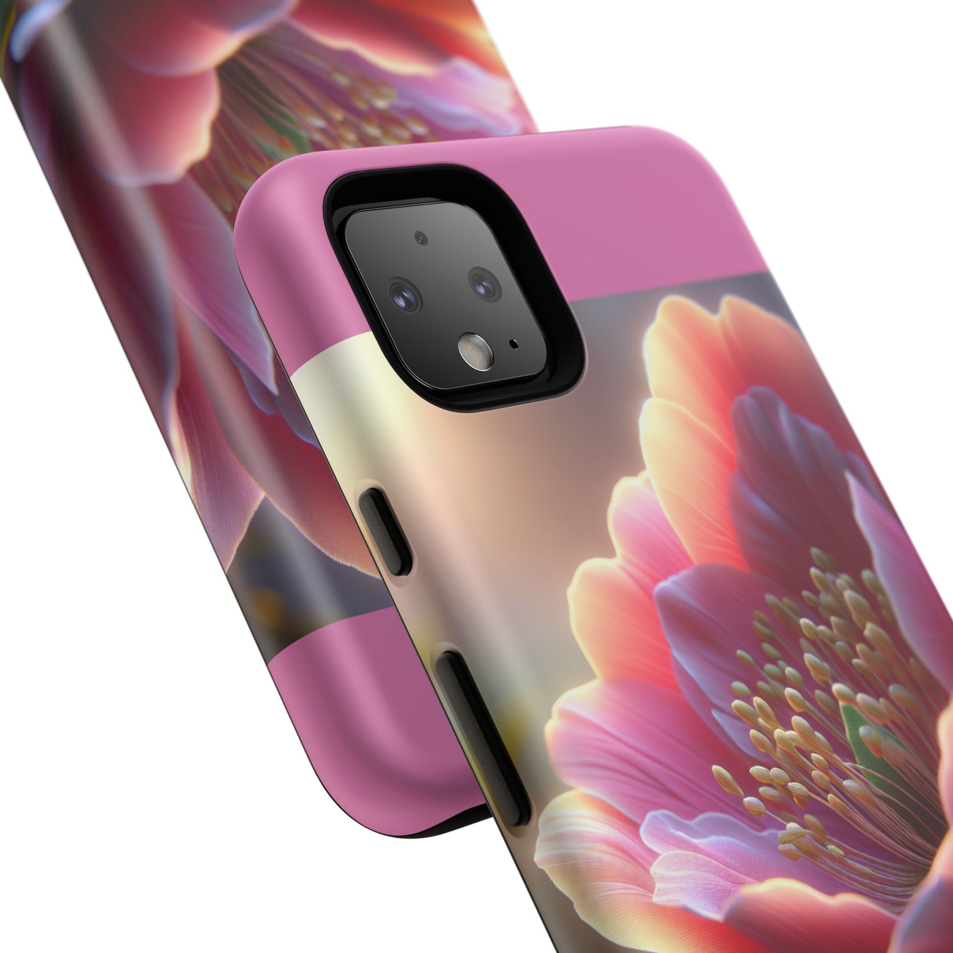 Pink Floral Phone Case, Tough Cases, Floral Design, Phone Accessory Gift, Nature Inspired, Trendy Tech Case