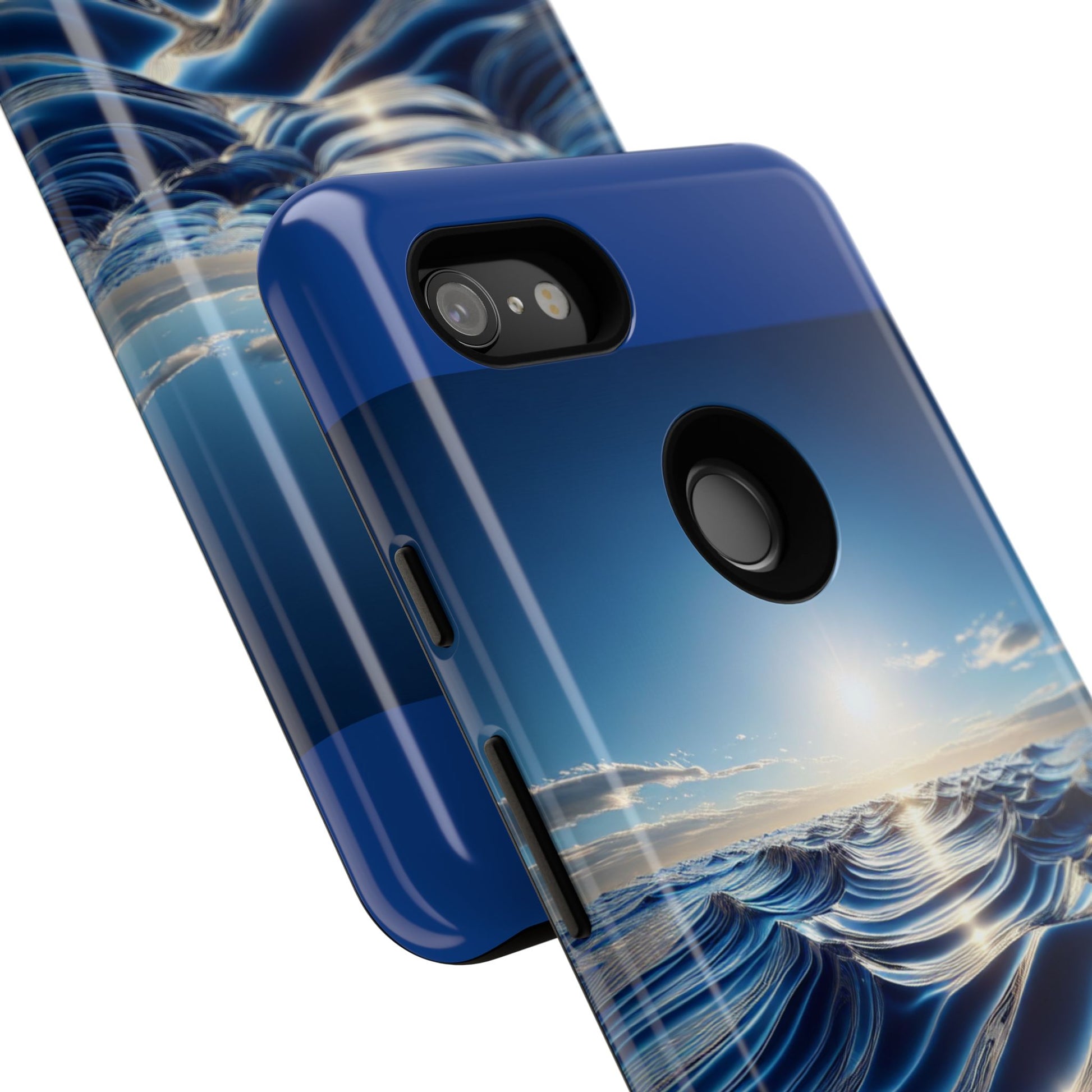 Ocean Wave Phone Case, Tough Phone Cover, Stylish Cell Case, Gift for Beach Lovers, Customizable Phone Accessory