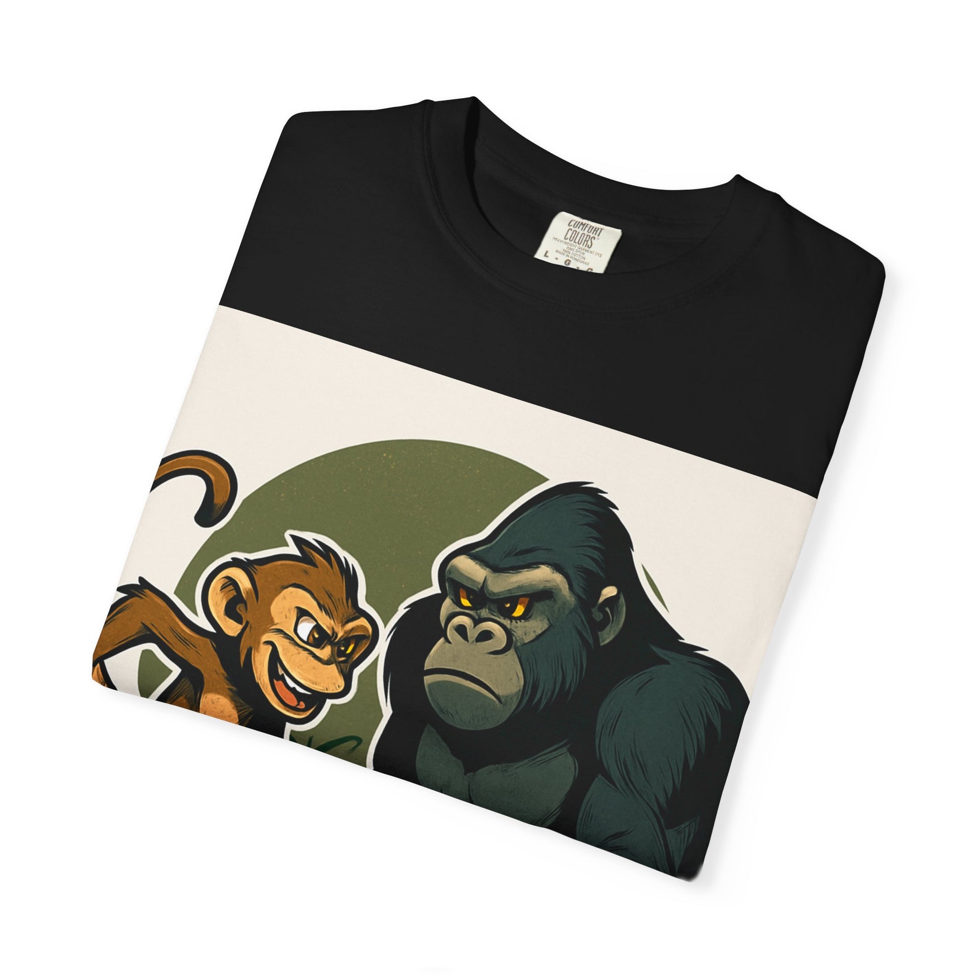 Wildlife Friends T-shirt - Playful Monkey and Gorilla Design
