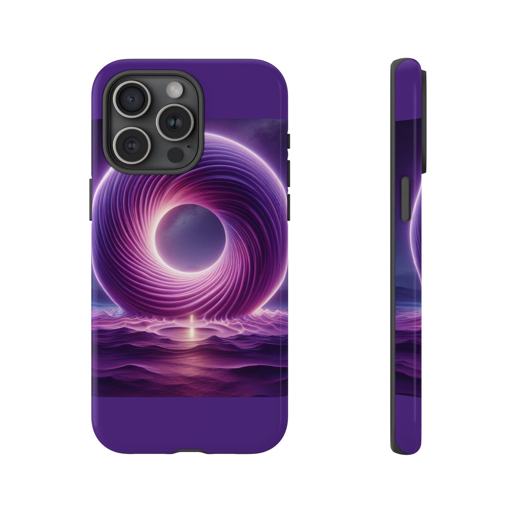 Colorful Phone Case with Swirling Design, Tough Phone Cover, Cosmic Phone Protector, Unique Gift for Tech Lovers, Stylish Smartphone Shell