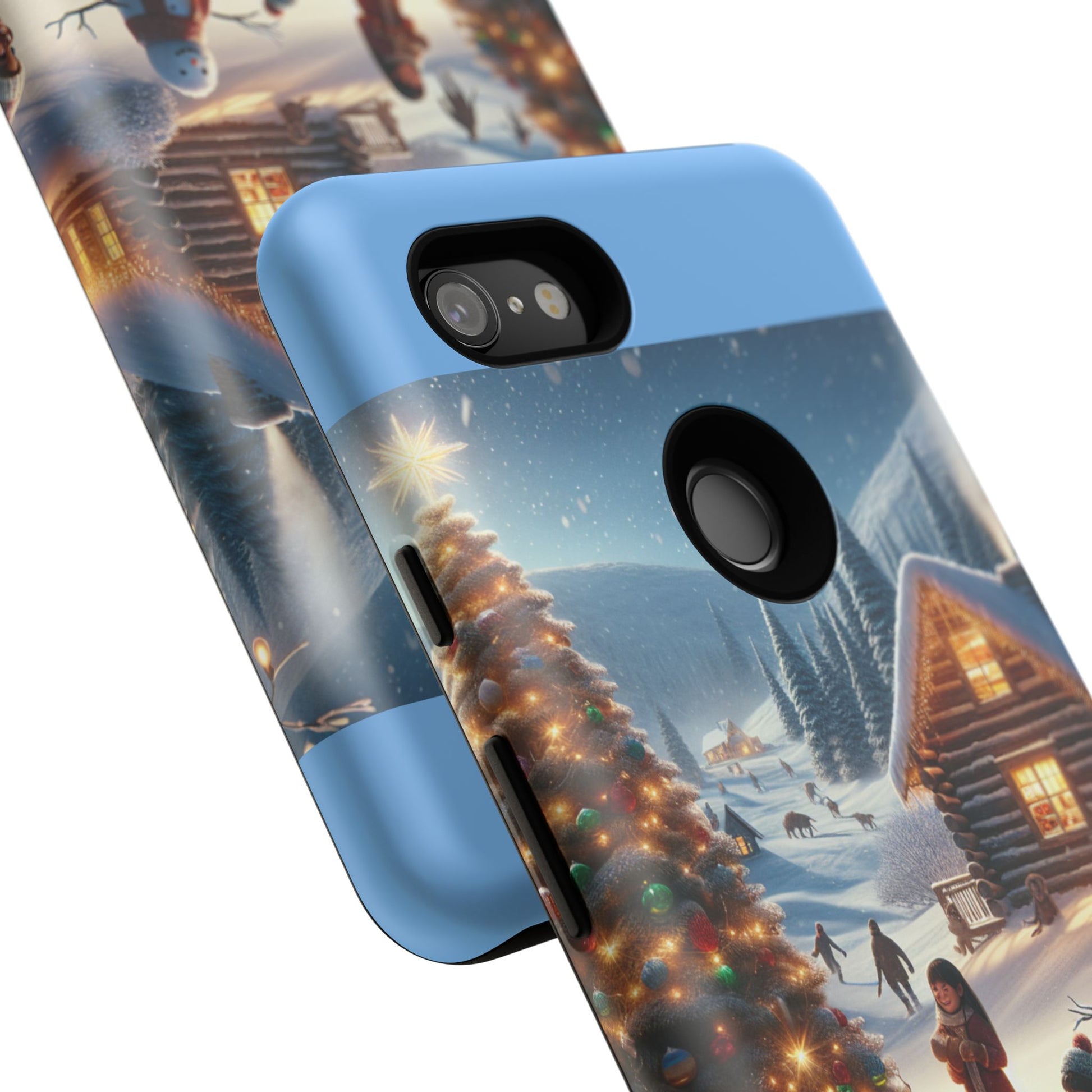 Winter Wonderland Phone Case, Holiday Gift for Him/Her, Cute Christmas Phone Cover, Unique Winter Scene Case, Festive Tech Accessories