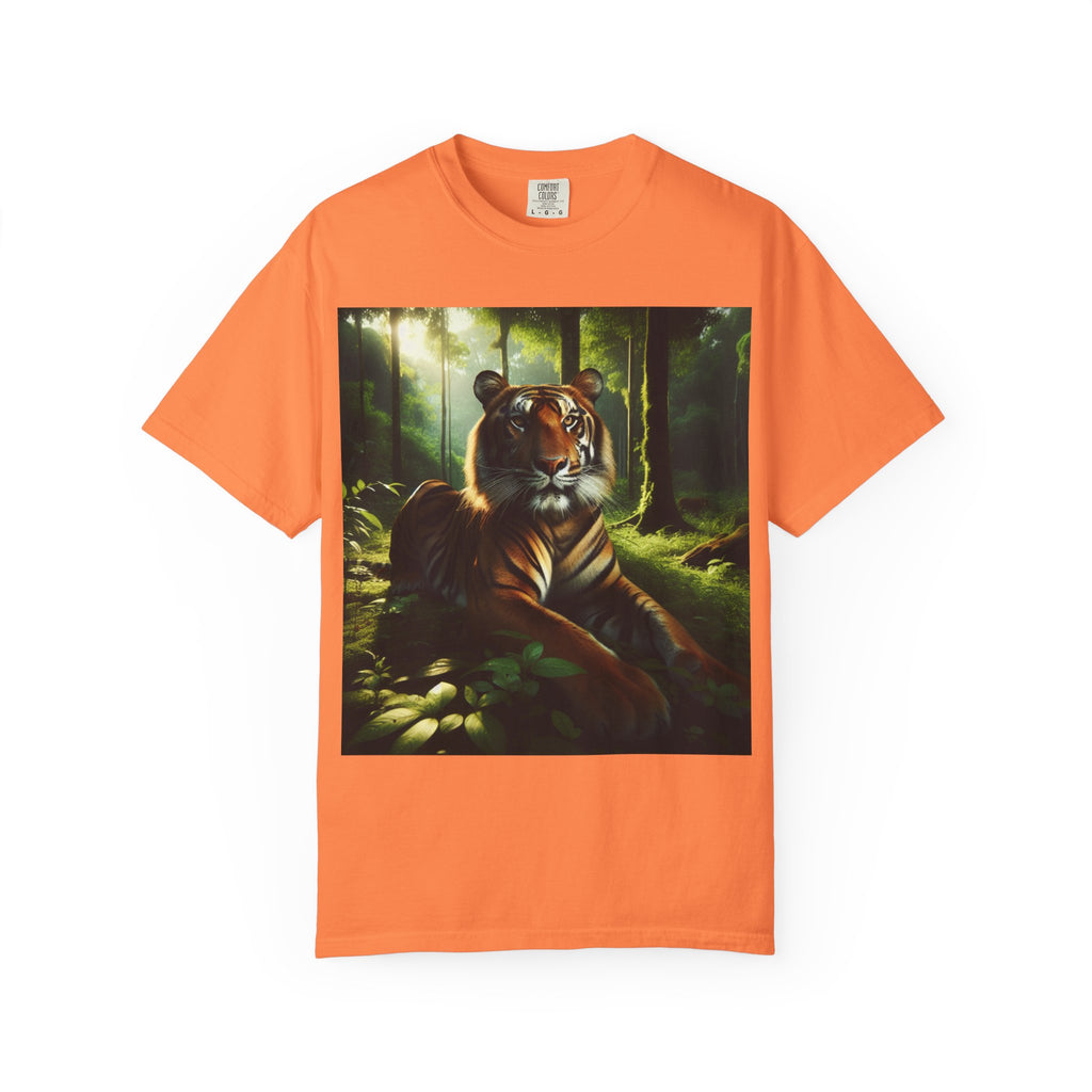 Fierce Tiger Unisex Garment-Dyed T-shirt | Nature Lover Gift, Wild Animal Tee, Eco-Friendly Fashion, Casual Outfit, Unique Print