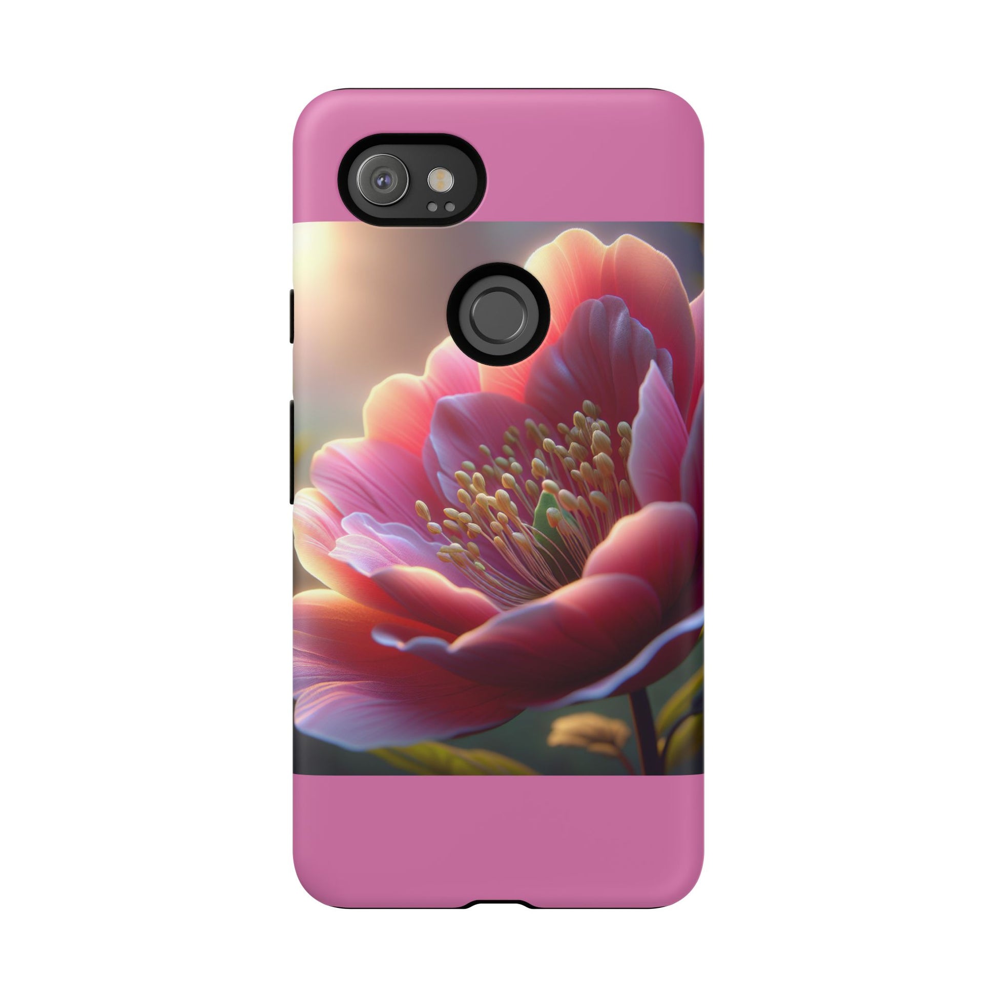 Pink Floral Phone Case, Tough Cases, Floral Design, Phone Accessory Gift, Nature Inspired, Trendy Tech Case