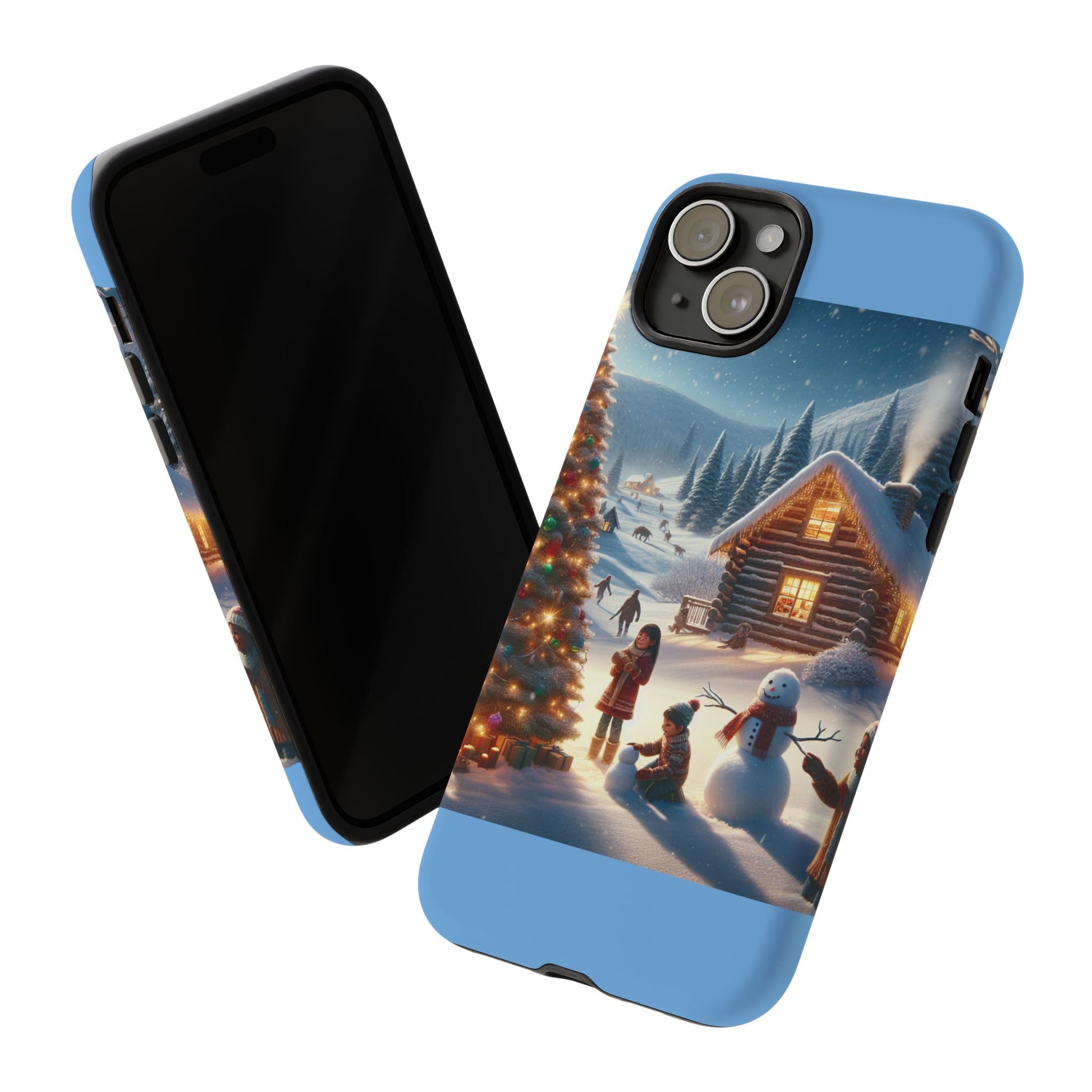 Winter Wonderland Phone Case, Holiday Gift for Him/Her, Cute Christmas Phone Cover, Unique Winter Scene Case, Festive Tech Accessories