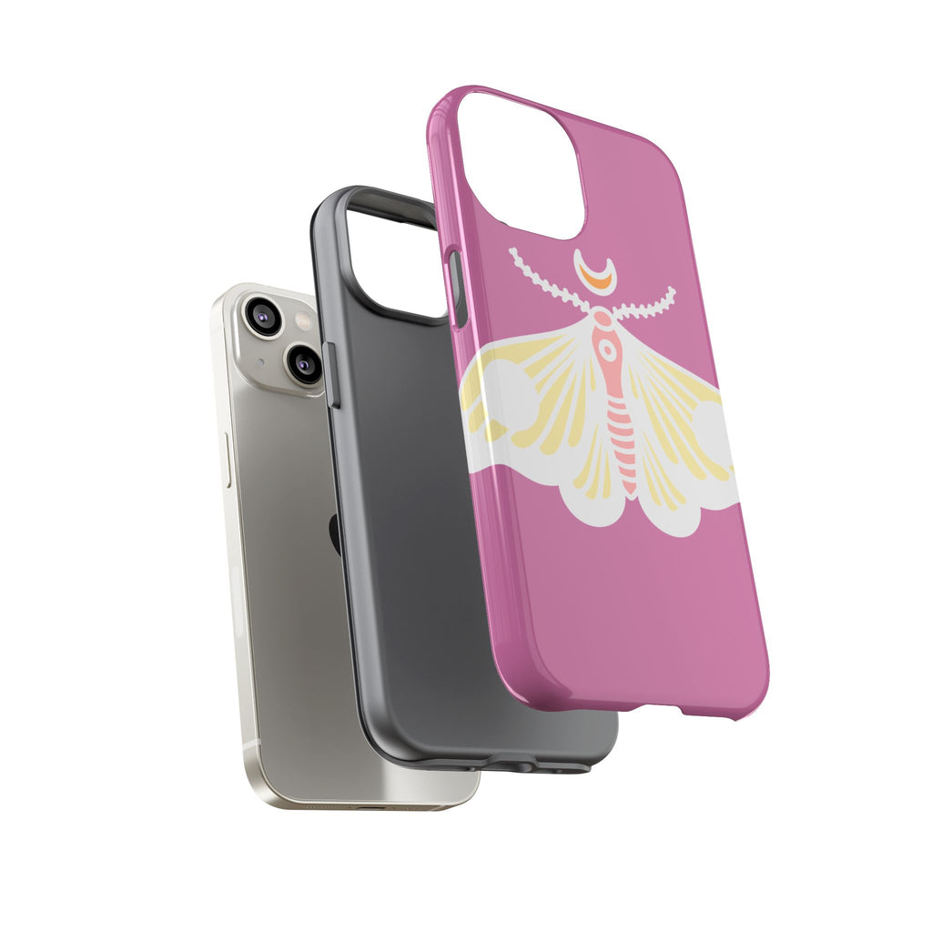 Colorful Moth Phone Case | Tough Cases for iPhone, Unique Gift, Nature Lovers, Boho Style, Trendy Accessories