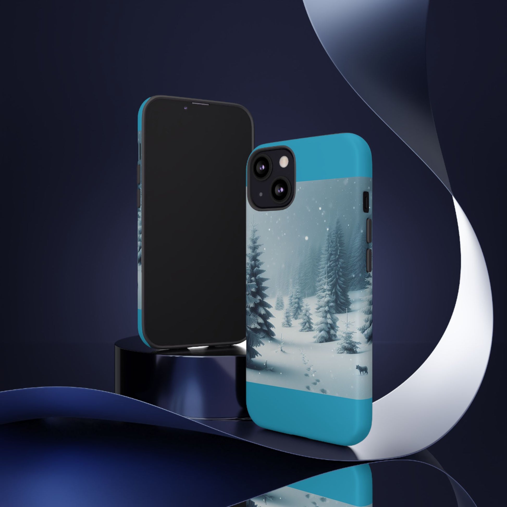 Winter Forest Phone Case, Tough Cases for iPhone, Snowy Landscape Design, Nature Lover Gift, Holiday Accessories