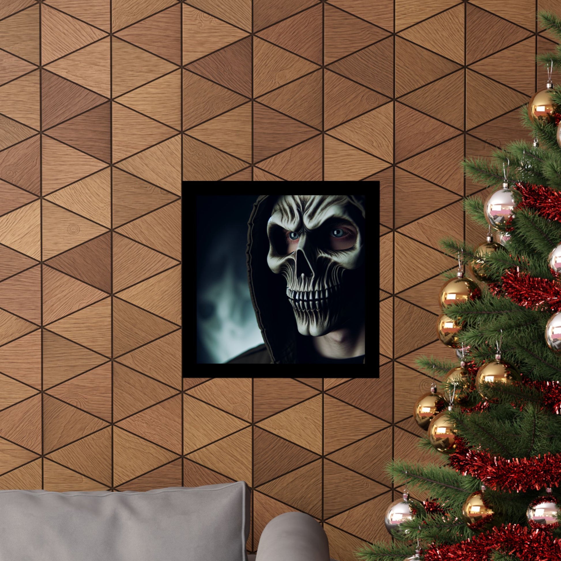 Gothic Skull Wall Art Poster, Dark Aesthetic Decor, Edgy Home Gallery, Halloween Art, Unique Gift for Horror Fans